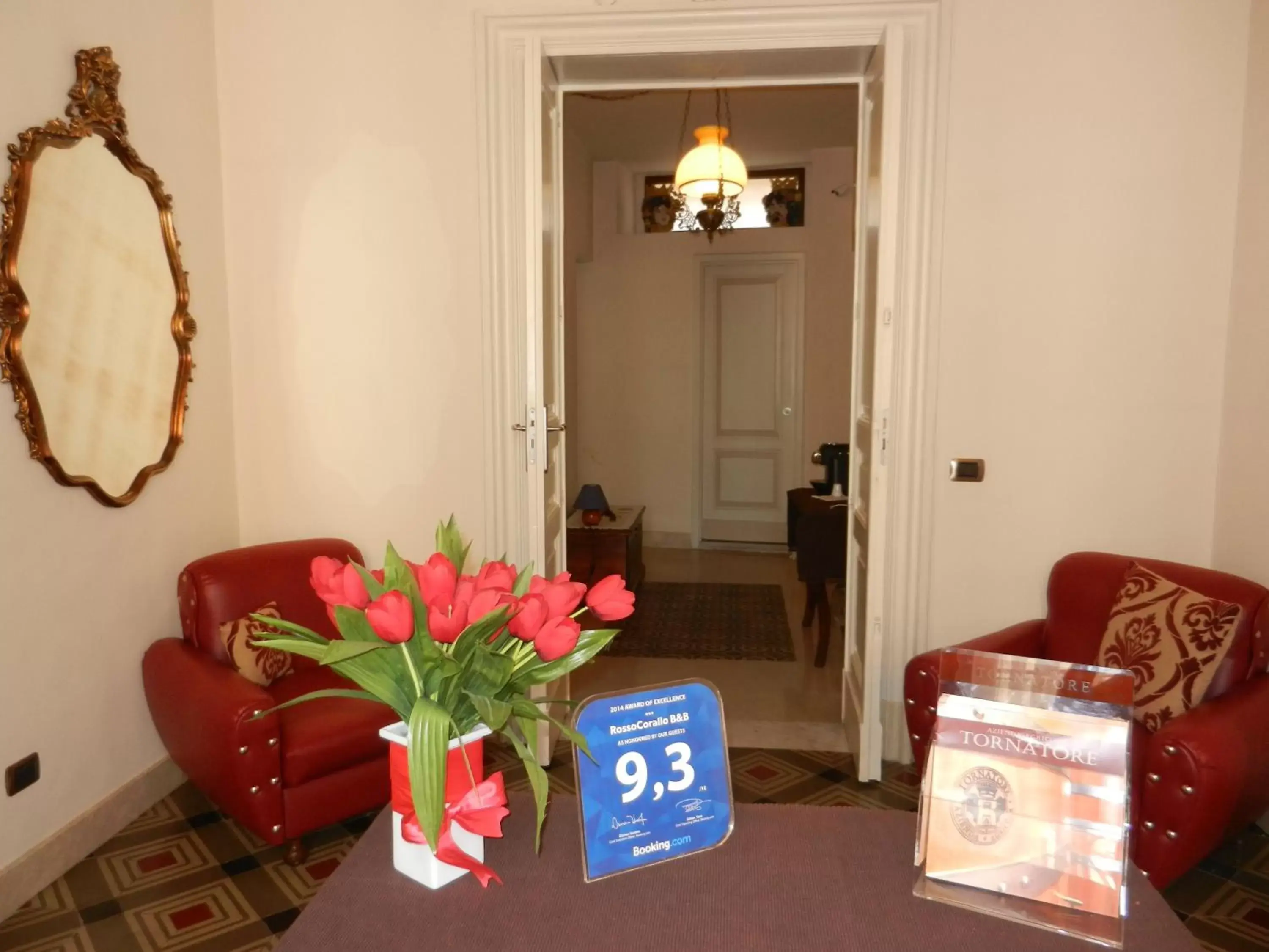 Lobby or reception, Seating Area in RossoCorallo B&B