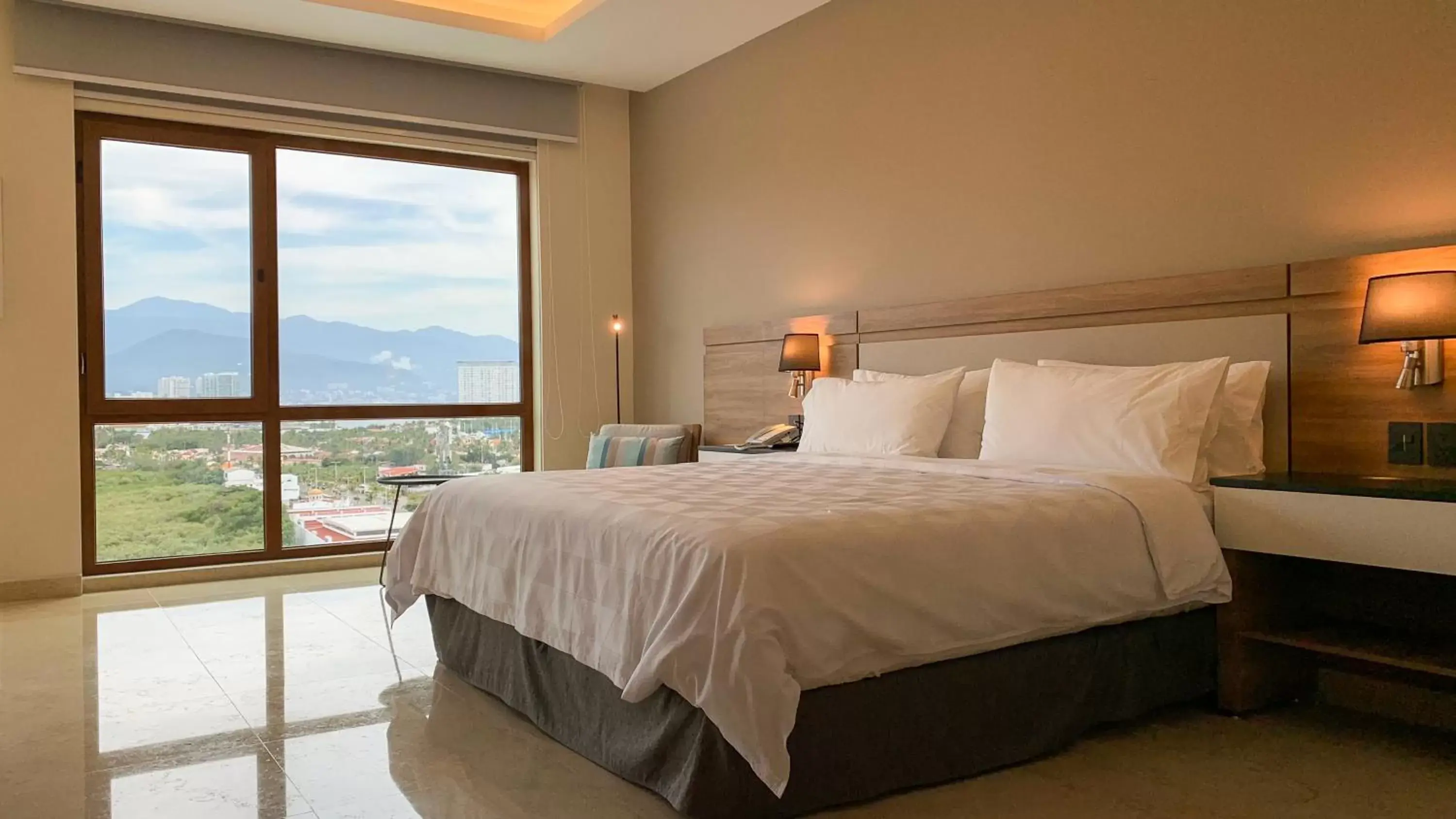 Bed, Mountain View in Holiday Inn & Suites - Puerto Vallarta Marina & Golf, an IHG Hotel