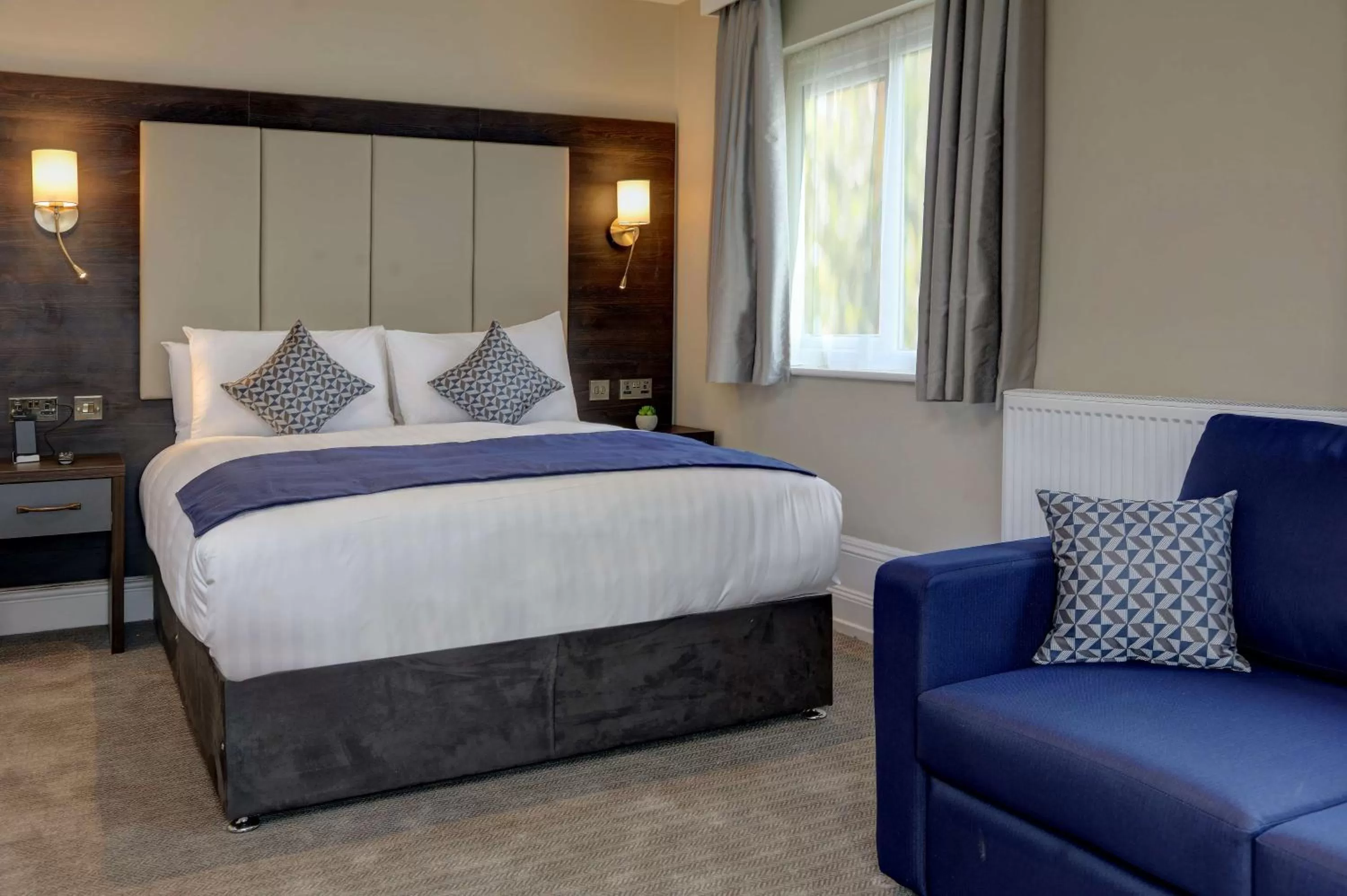 Photo of the whole room, Bed in Trafford Hall Hotel Manchester, Trademark Collection by Wyndham