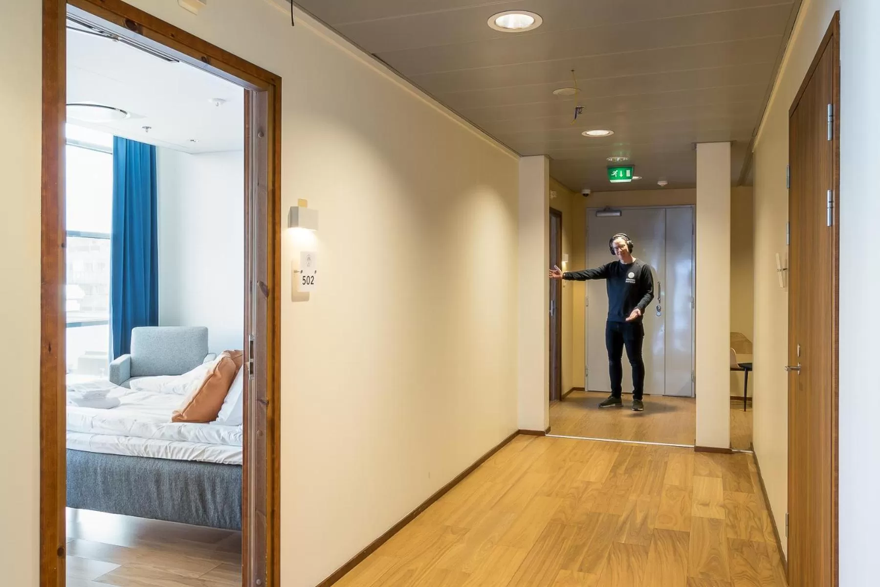 Bedroom, Bed in Hiisi Hotel Helsinki Jätkäsaari