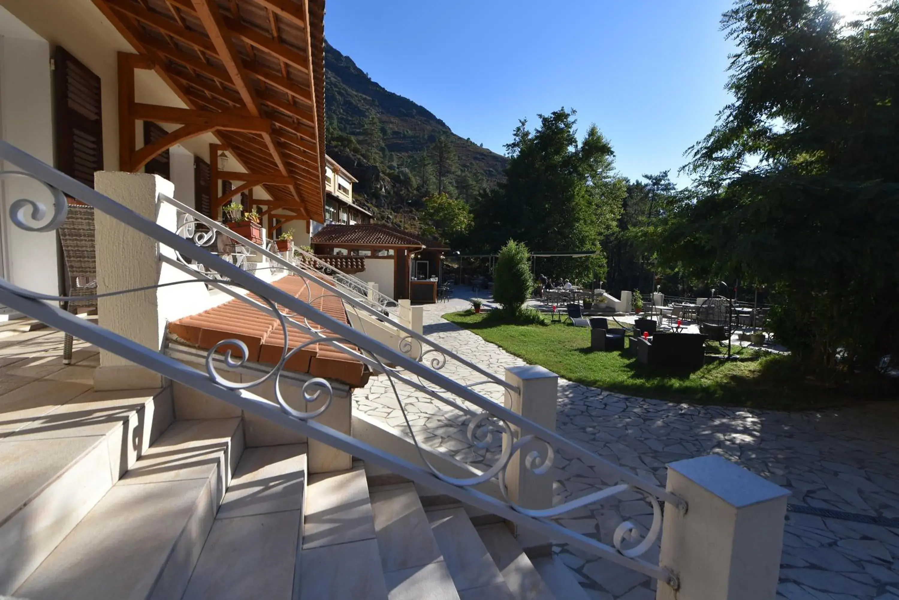 Balcony/Terrace in Hotel Arena restaurant le Refuge