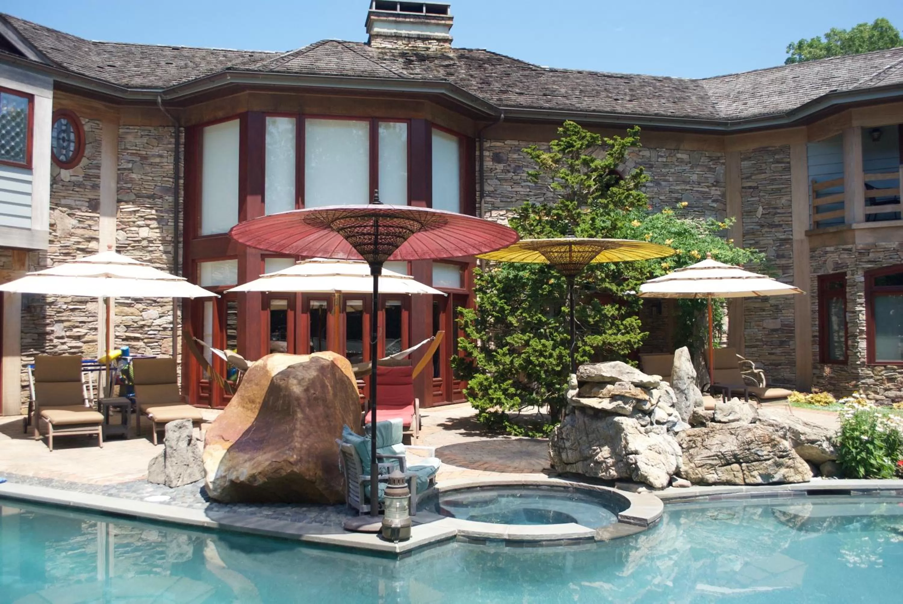 Patio, Swimming Pool in East Hampton Art House Bed and Breakfast