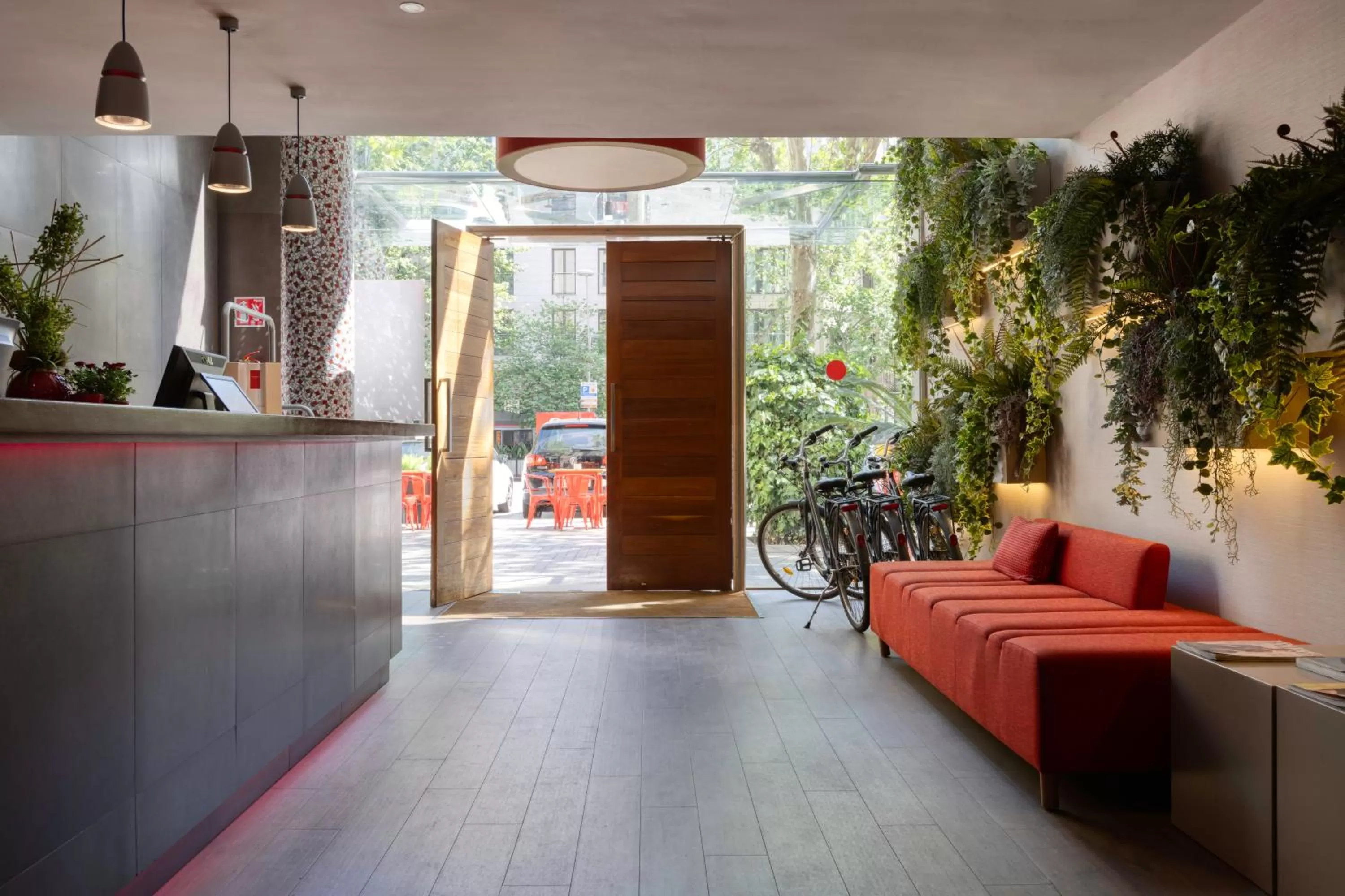 Lobby or reception in Hotel America Barcelona