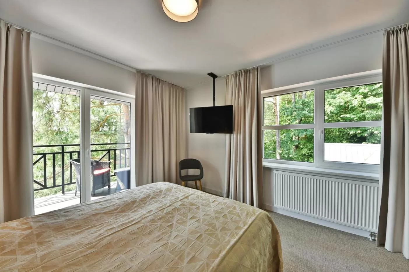 Bedroom, Bed in "Seklytele" apartments