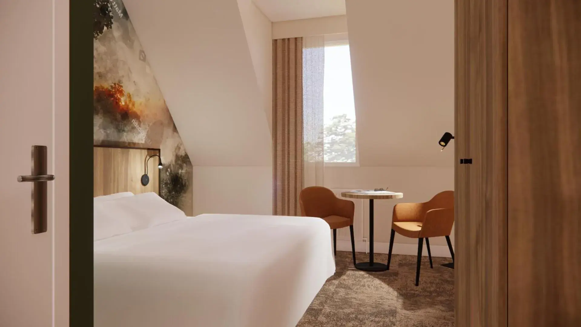 Bed in Fletcher Hotel-Restaurant Langewold