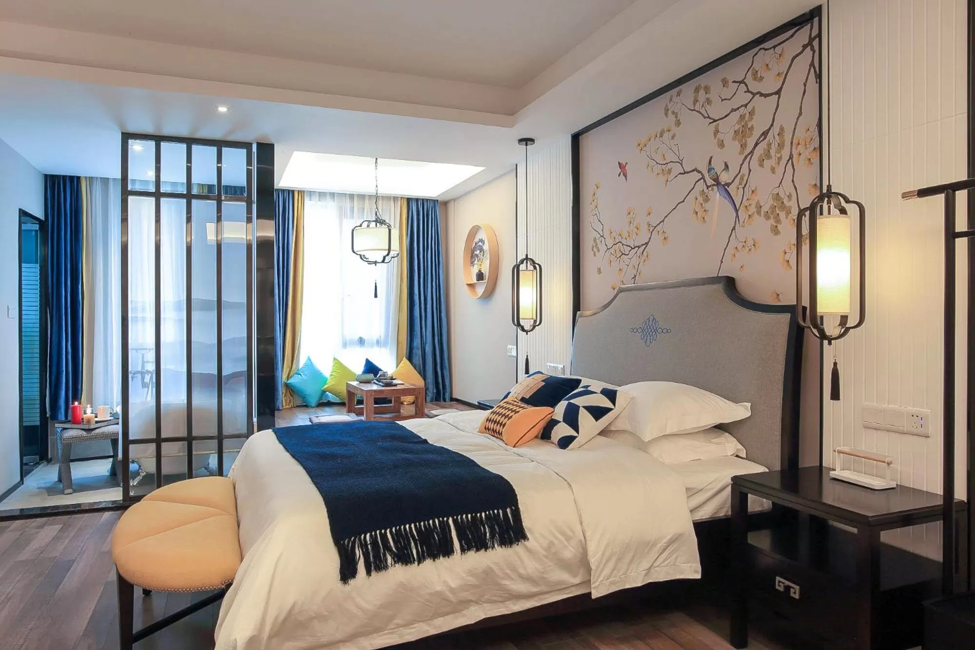 Photo of the whole room, Bed in Li River Resort Villa Hotel