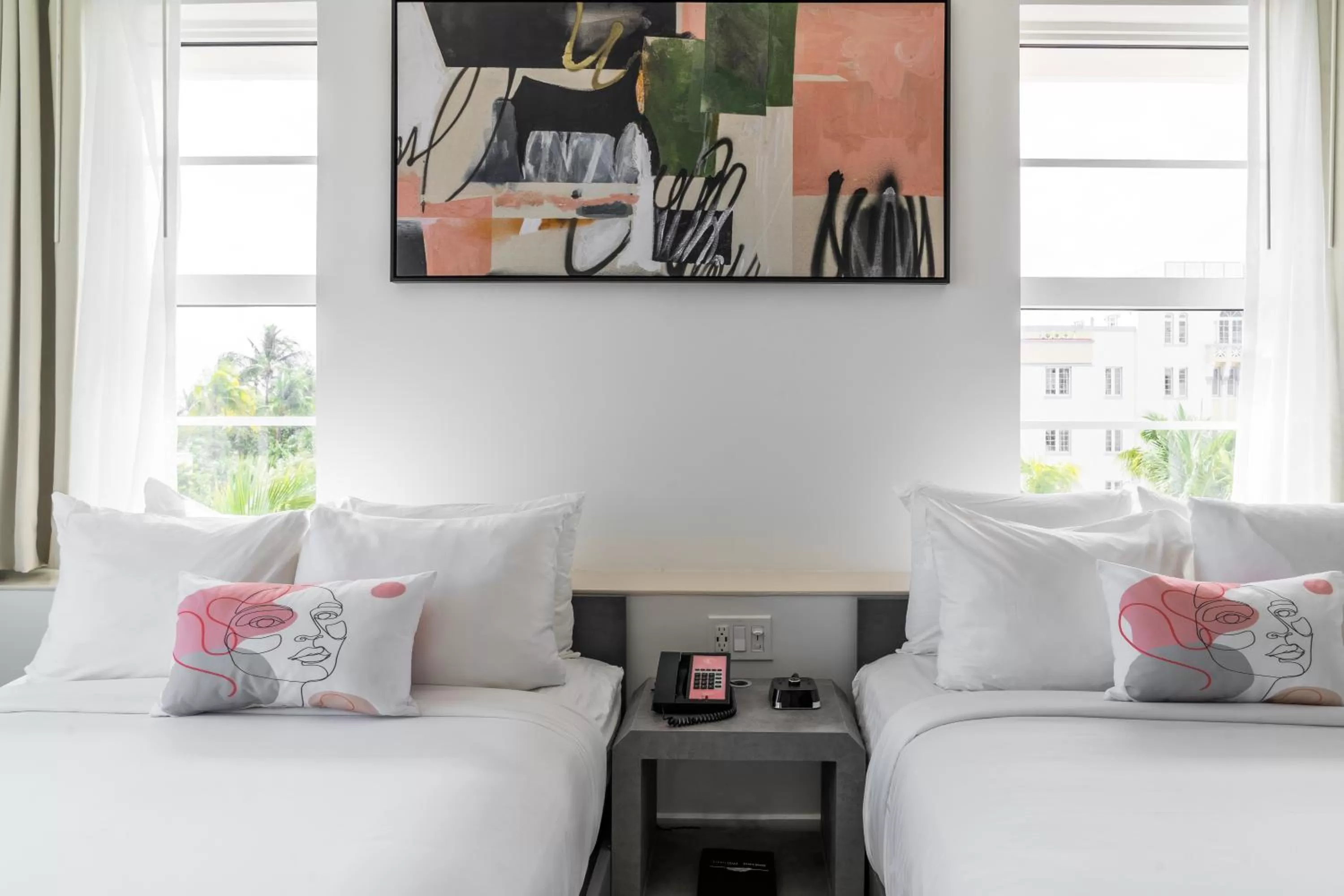 Bed in Clevelander Hotel