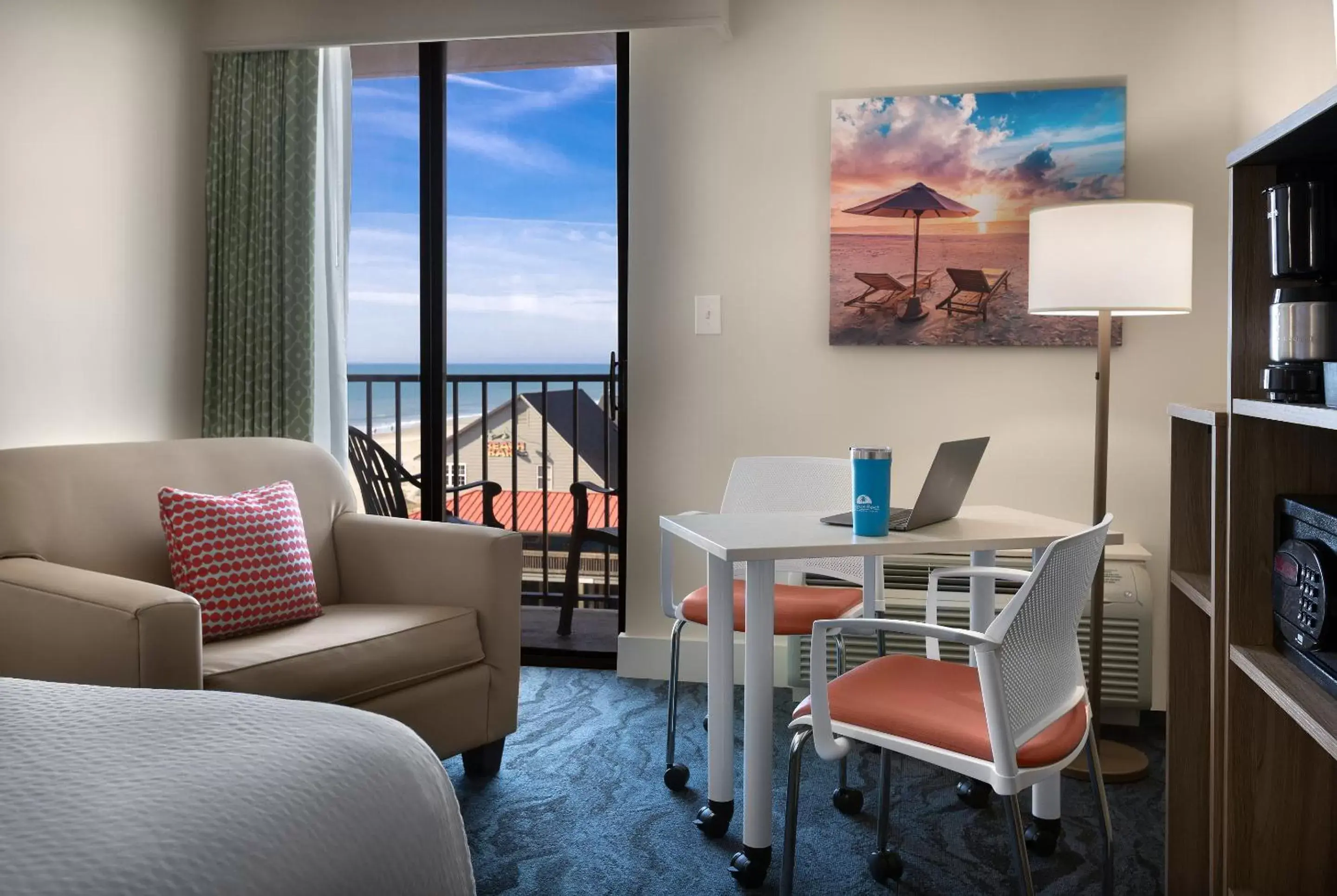 Living room in Surfside Beach Oceanfront Hotel