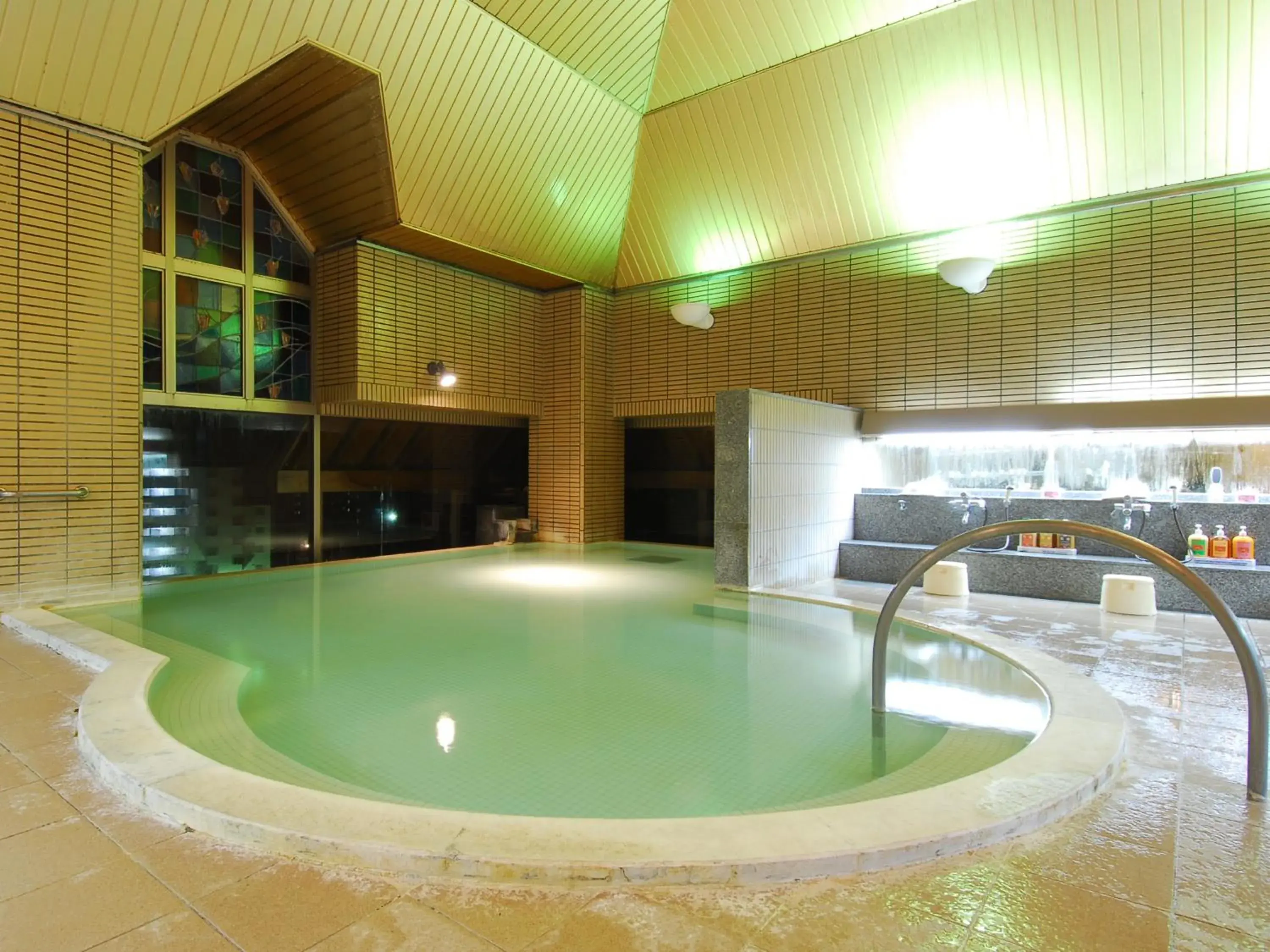 Hot Spring Bath, Swimming Pool in Hanabishi Hotel