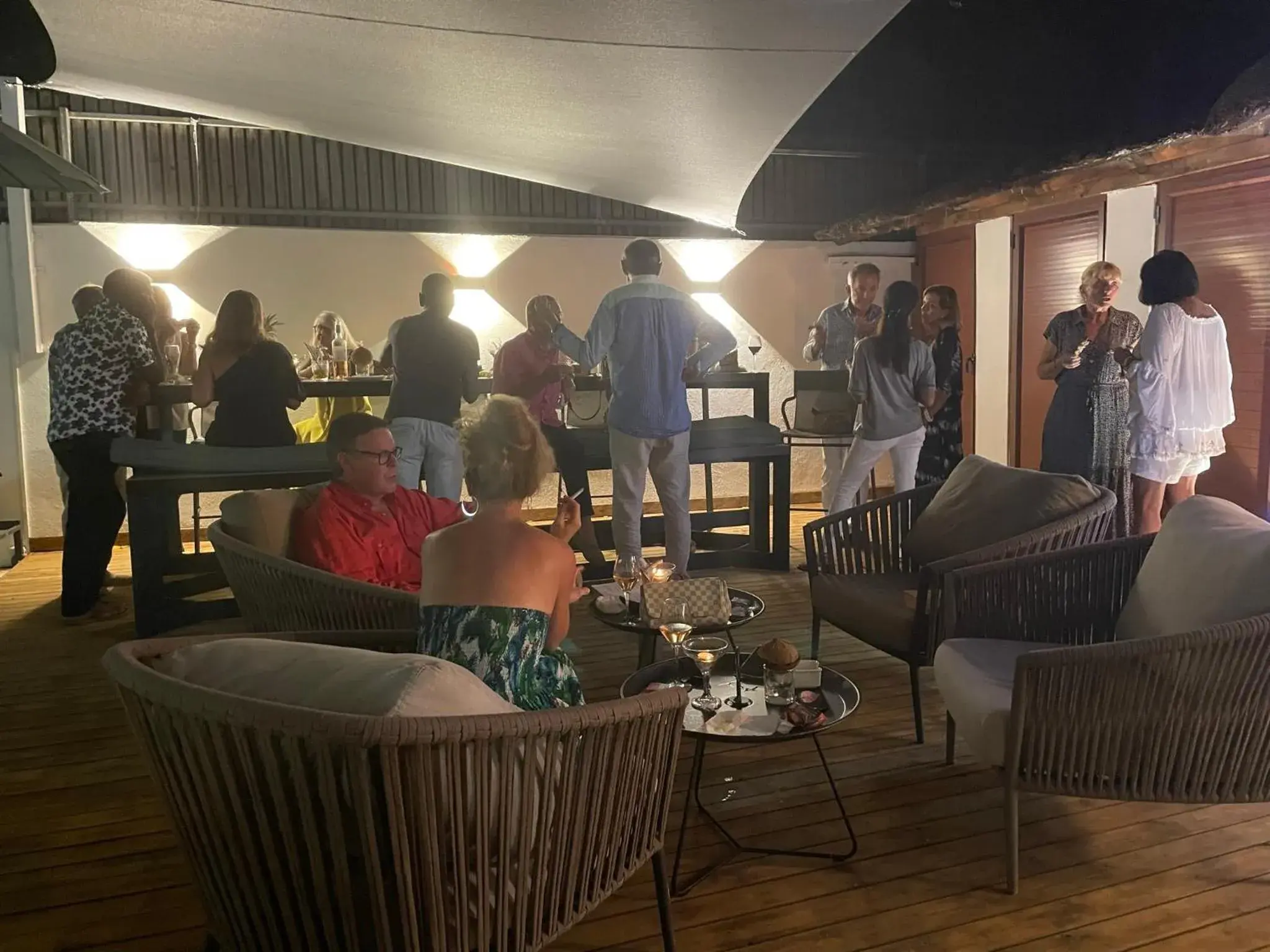 Evening entertainment in Sous Le Badamier Guest House Restaurant Bar