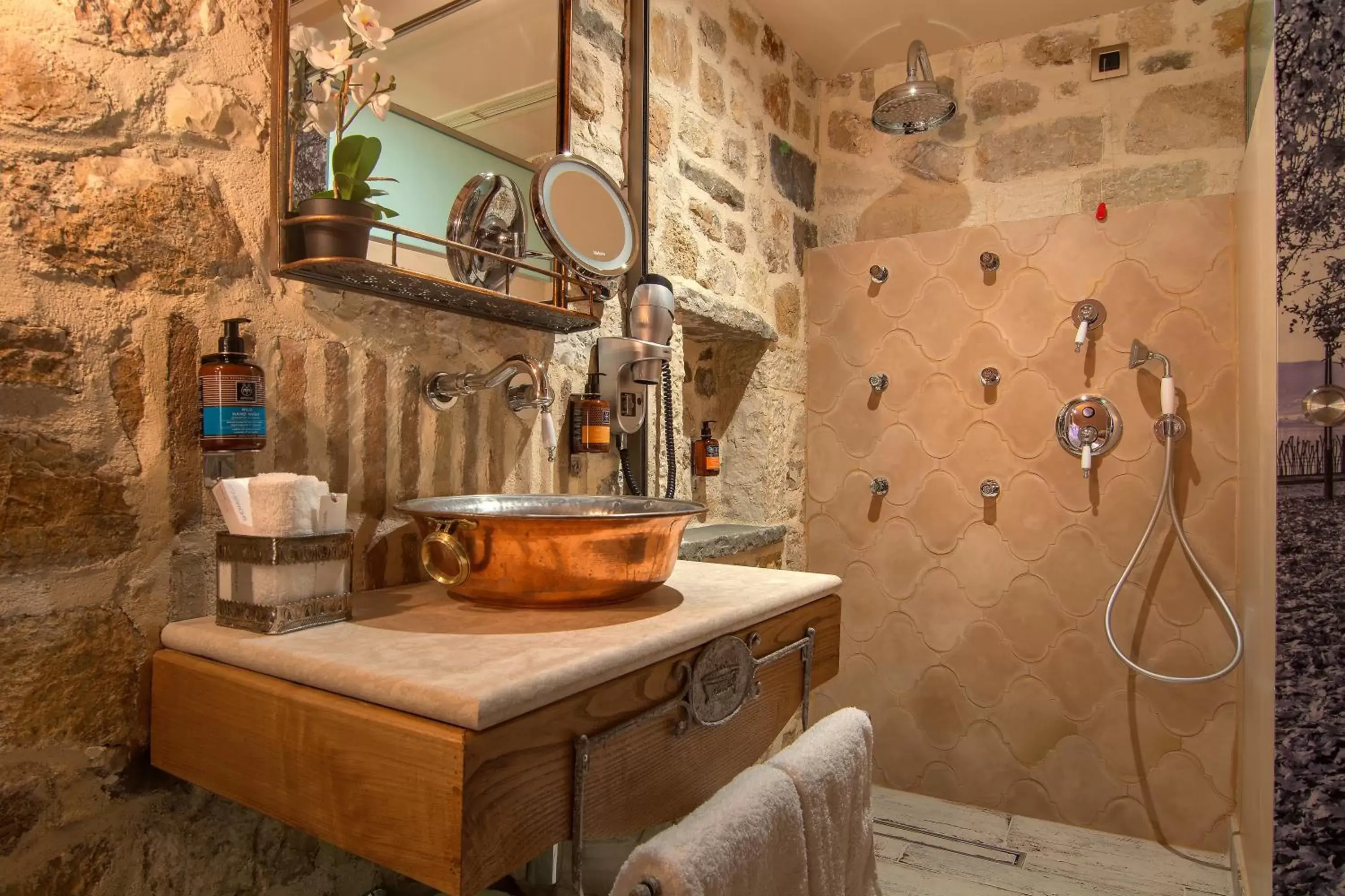 Shower, Bathroom in KAMARES Historic Boutique Hotel & Spa