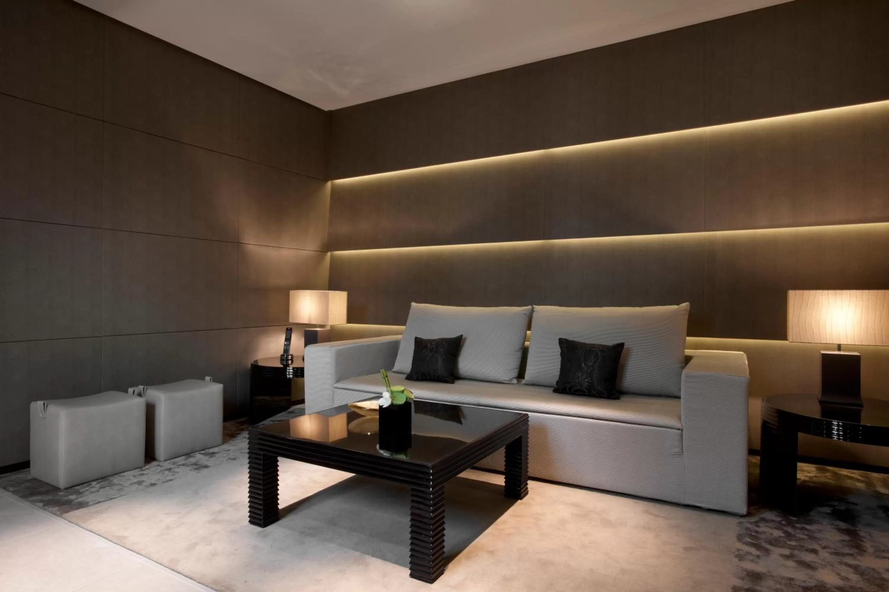 Living room in Armani Hotel Milano