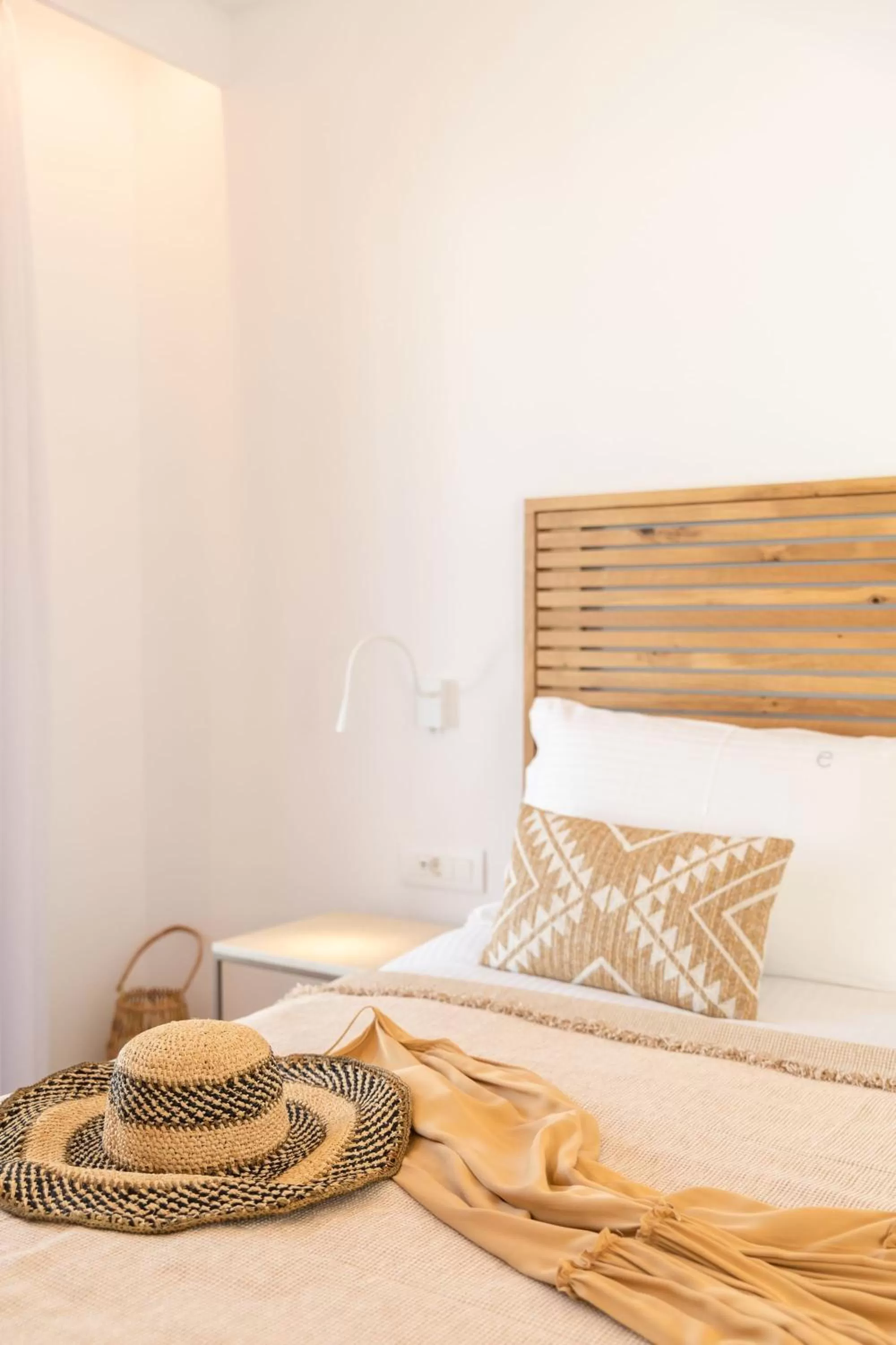 Bed in Elena Hotel Mykonos