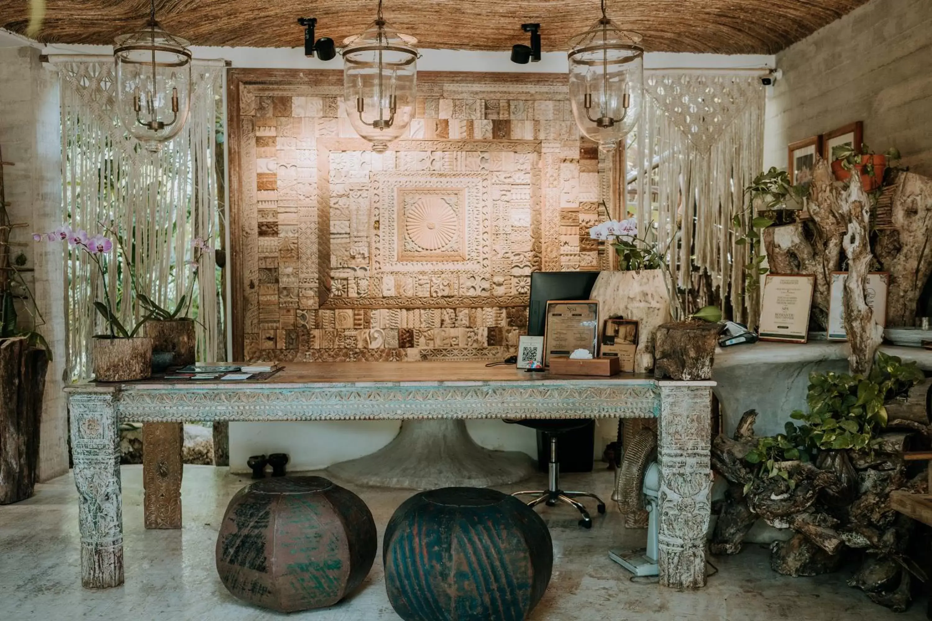 Lobby or reception in Orchid House Tulum