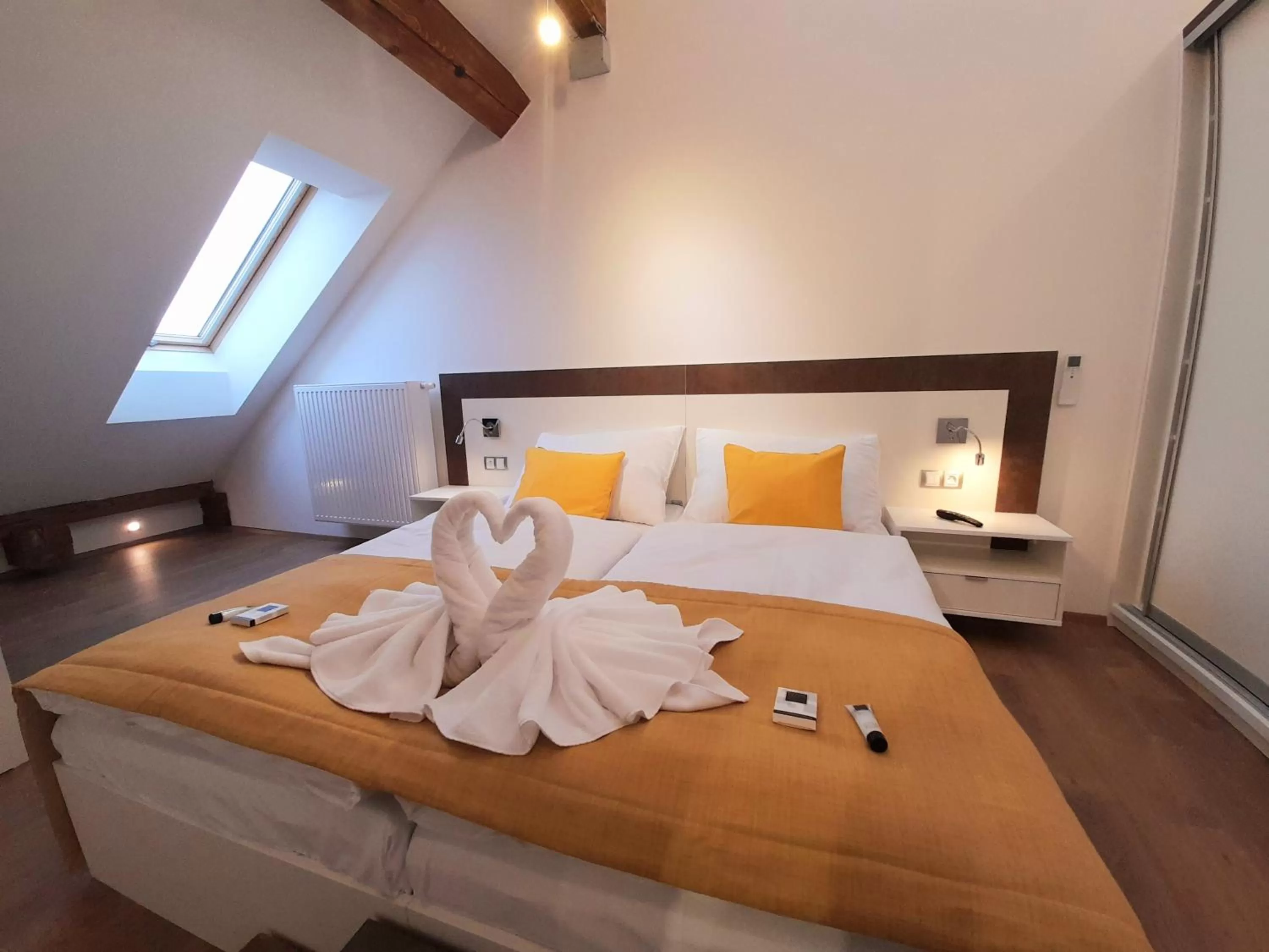 Bedroom, Bed in Residence Mariánská