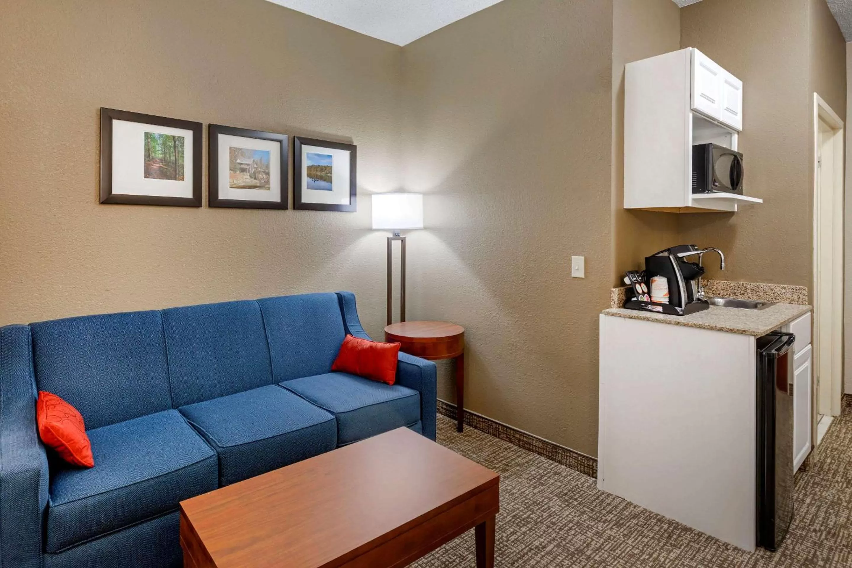 Photo of the whole room in comfort & inn Suites