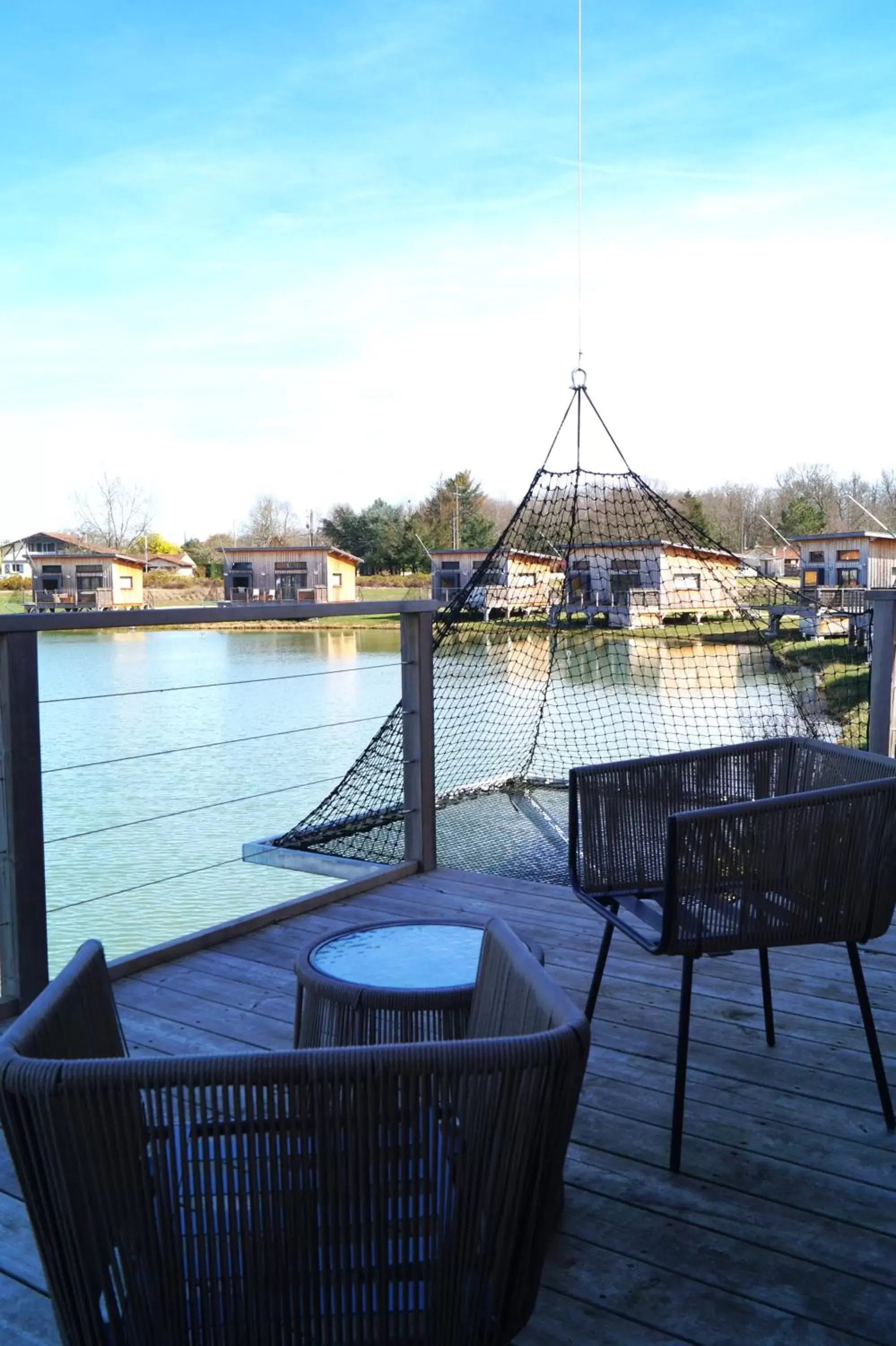 Balcony/Terrace in EcoLodges Les Carrelets - Golf des Graves et du Sauternais