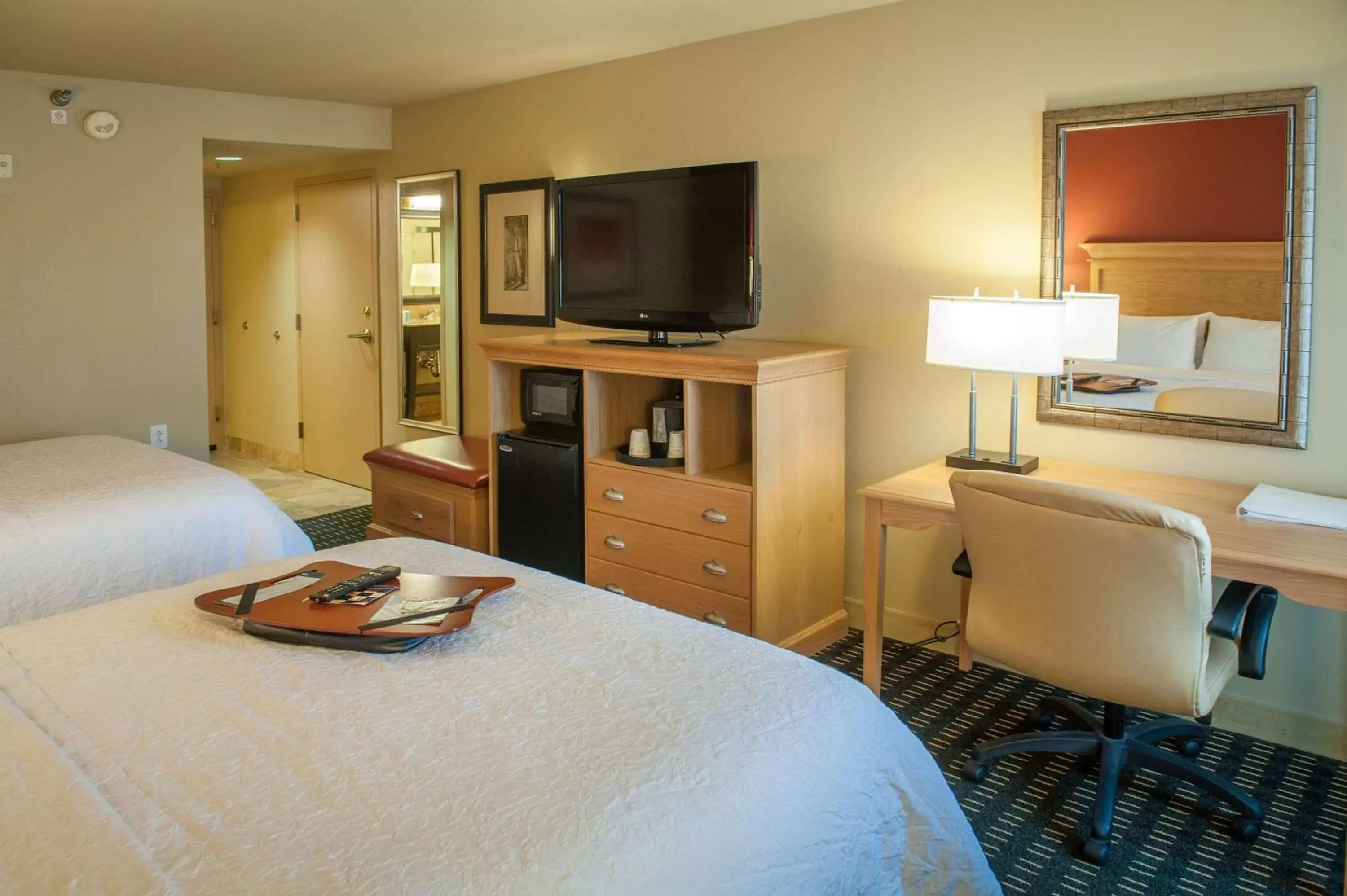 Bed, TV/Entertainment Center in Hampton Inn Pensacola-Airport