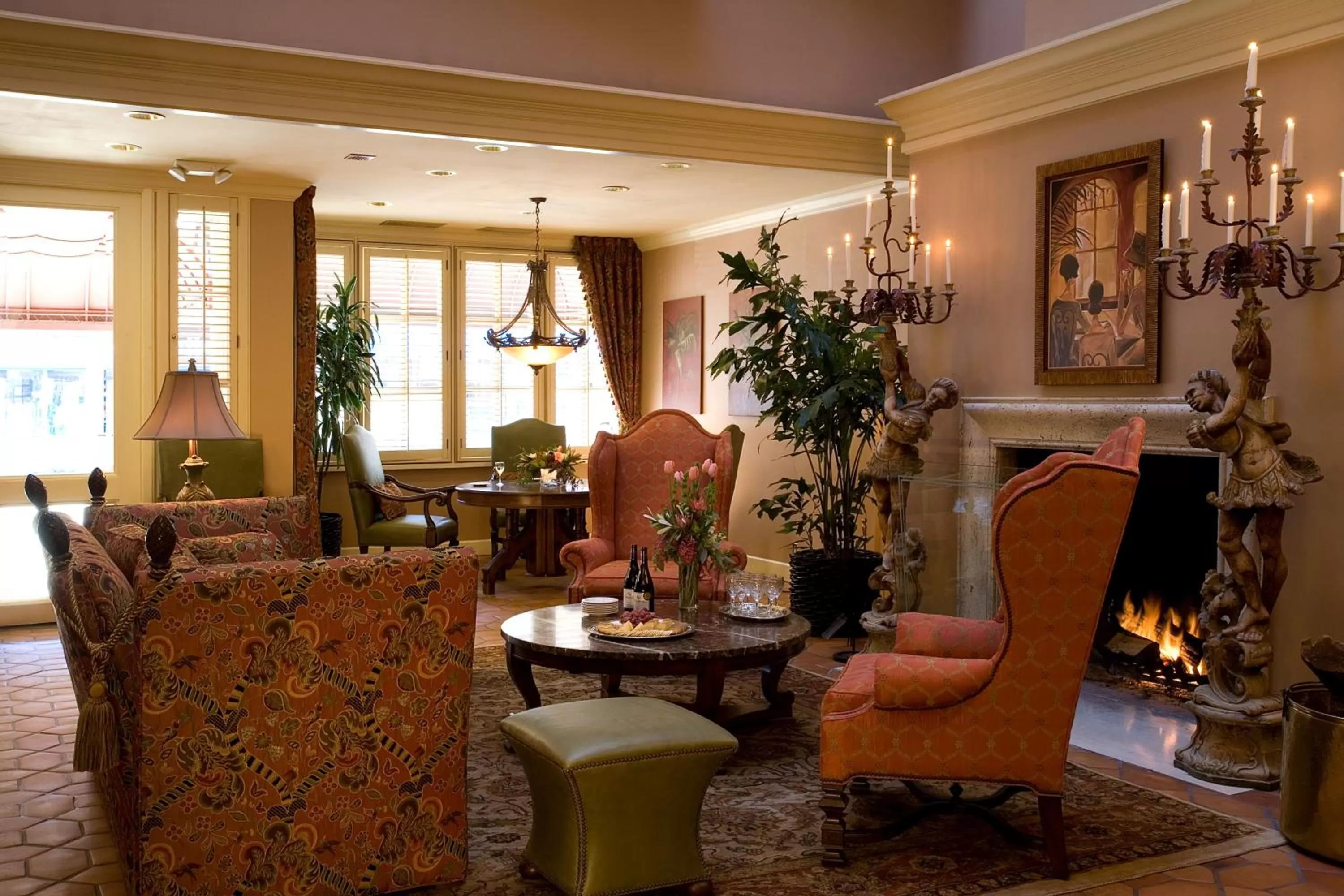 Seating area in Spindrift Inn