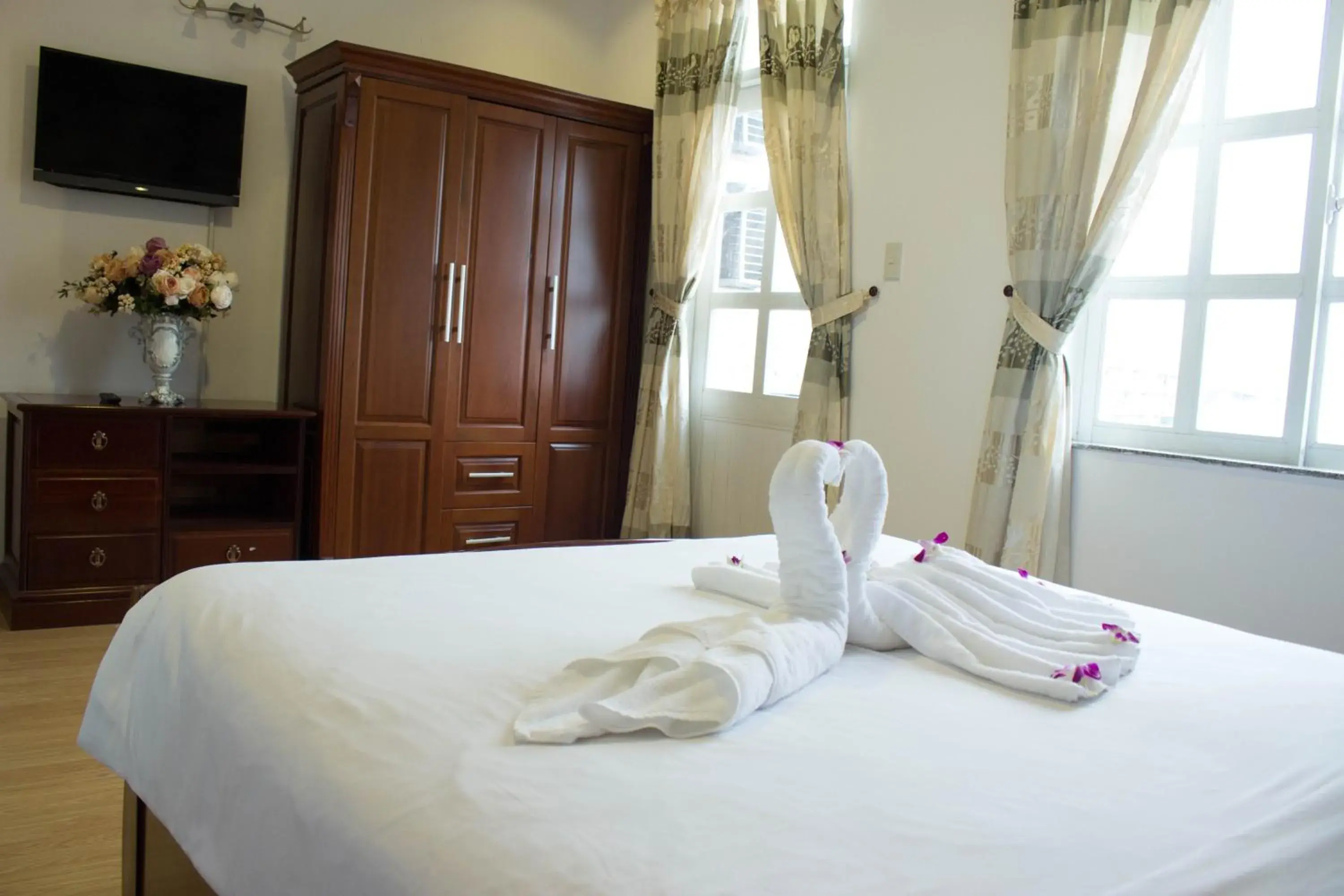 Bed in Hoa Phat Hotel & Apartment