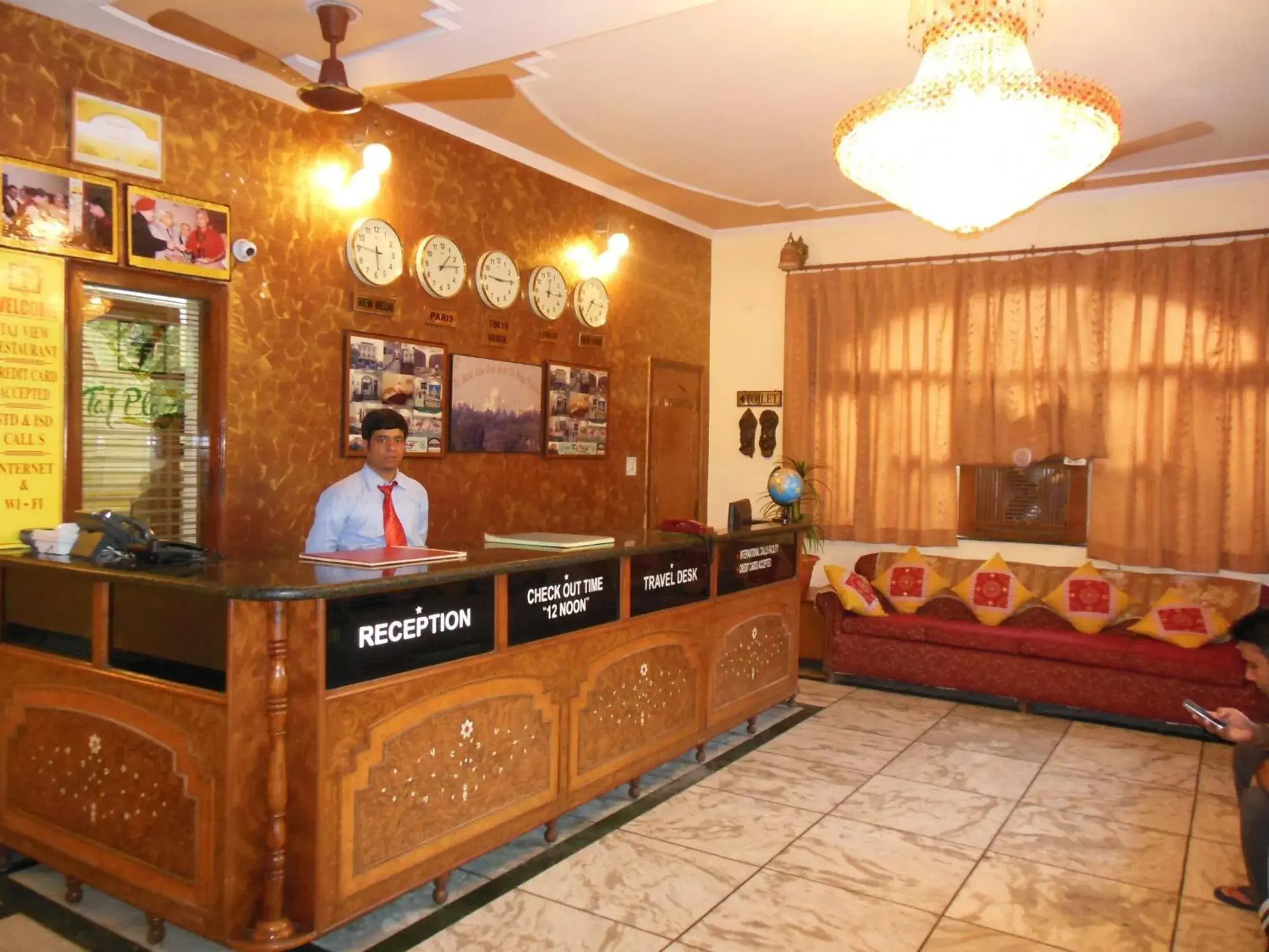 Lobby or reception, Lobby/Reception in Hotel Taj Plaza, VIP Road, Agra