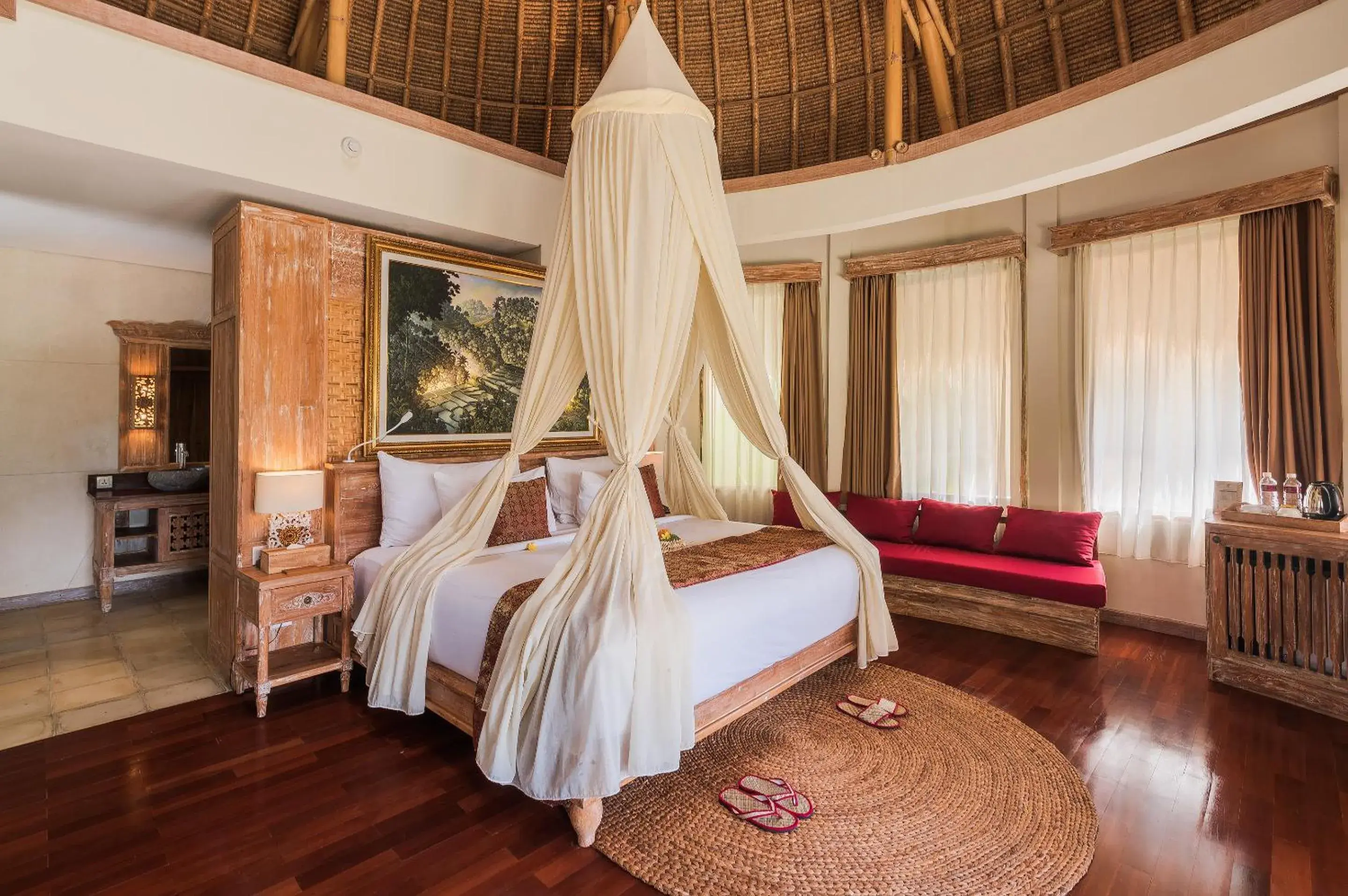 Bed in The Udaya Resorts and Spa