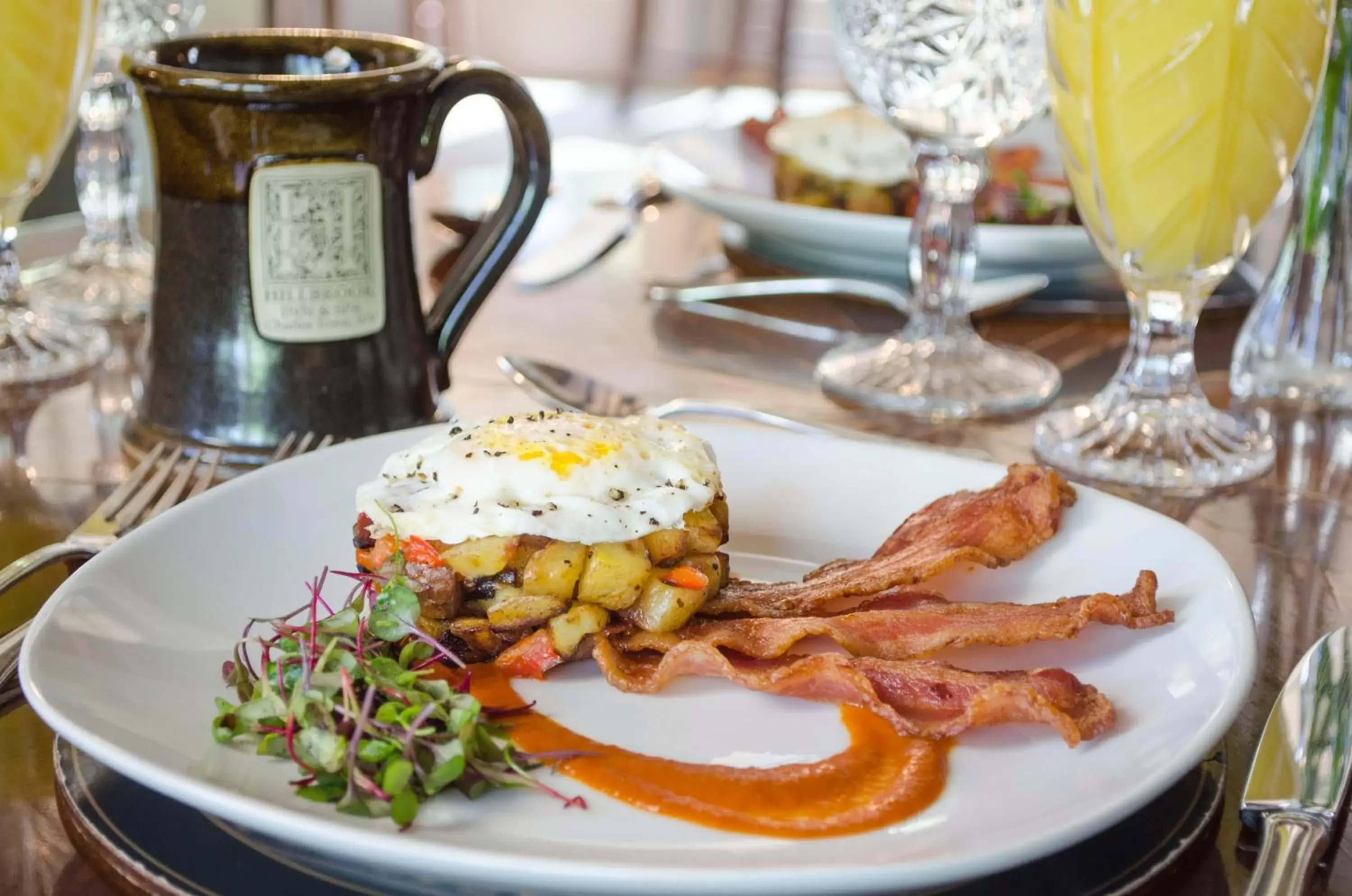 American breakfast in Hillbrook Inn & Spa American breakfast in Hillbrook Inn & Spa