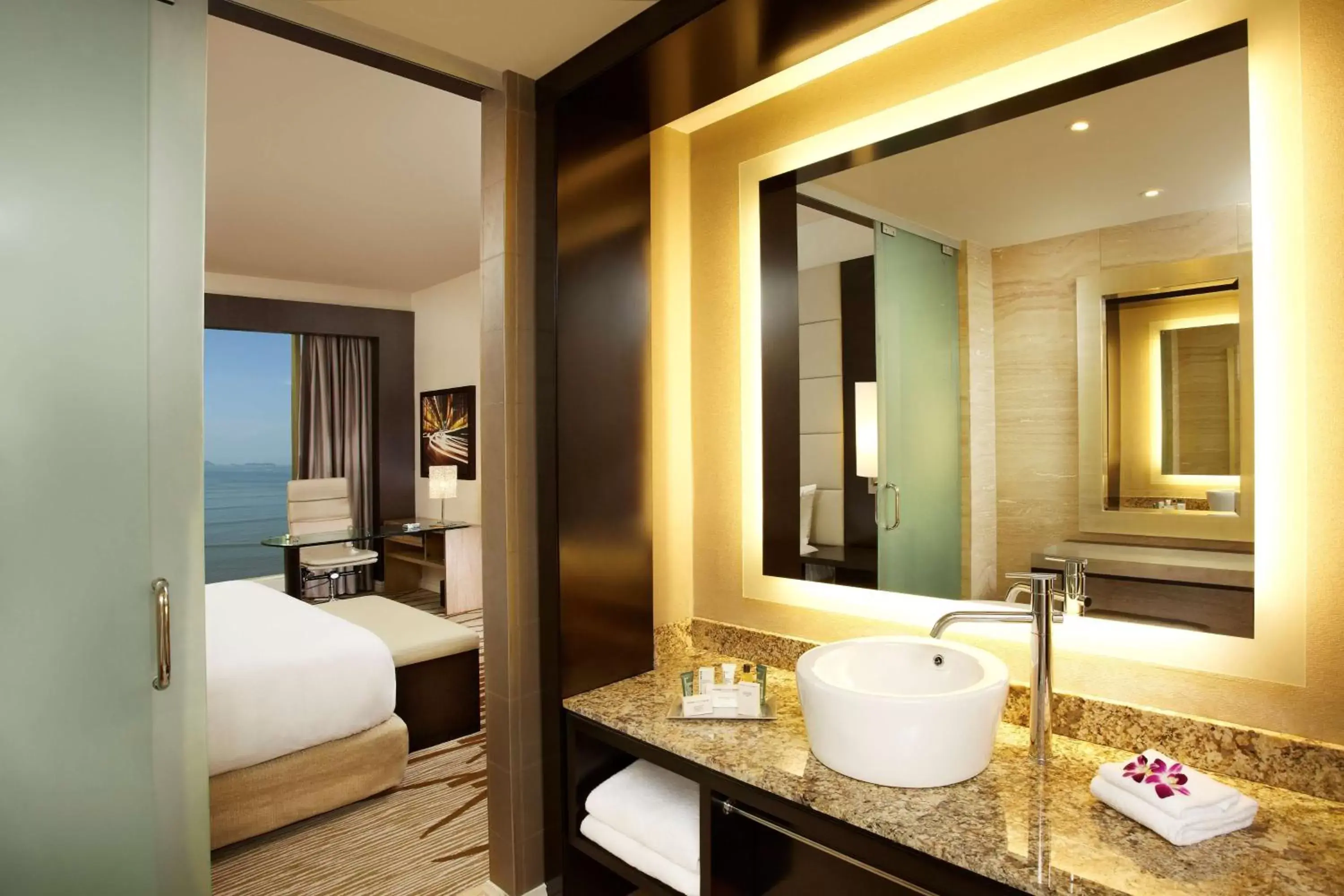 Bedroom, Bathroom in Hilton Panama