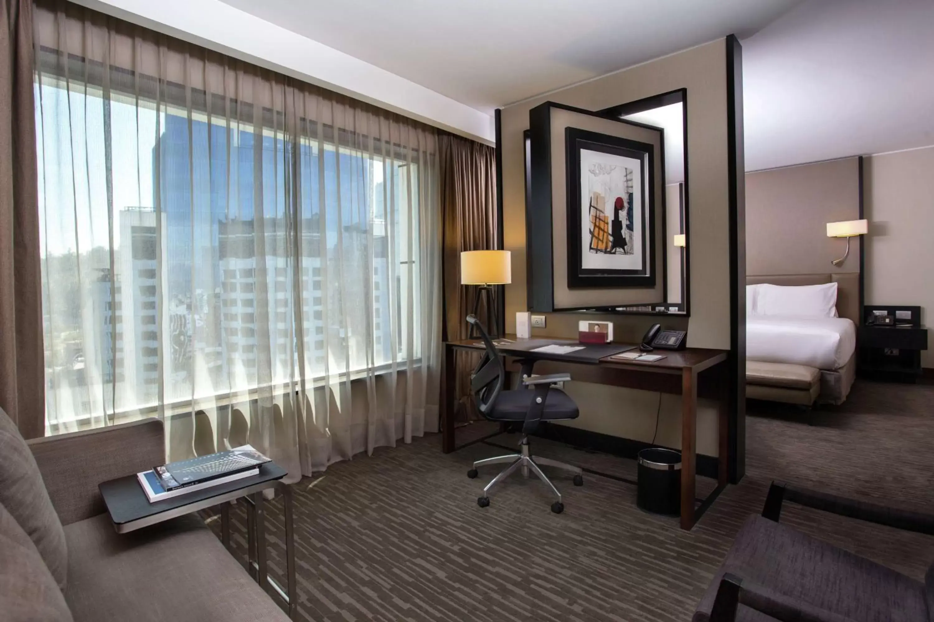 Bedroom, TV/Entertainment Center in DoubleTree by Hilton Santiago - Vitacura