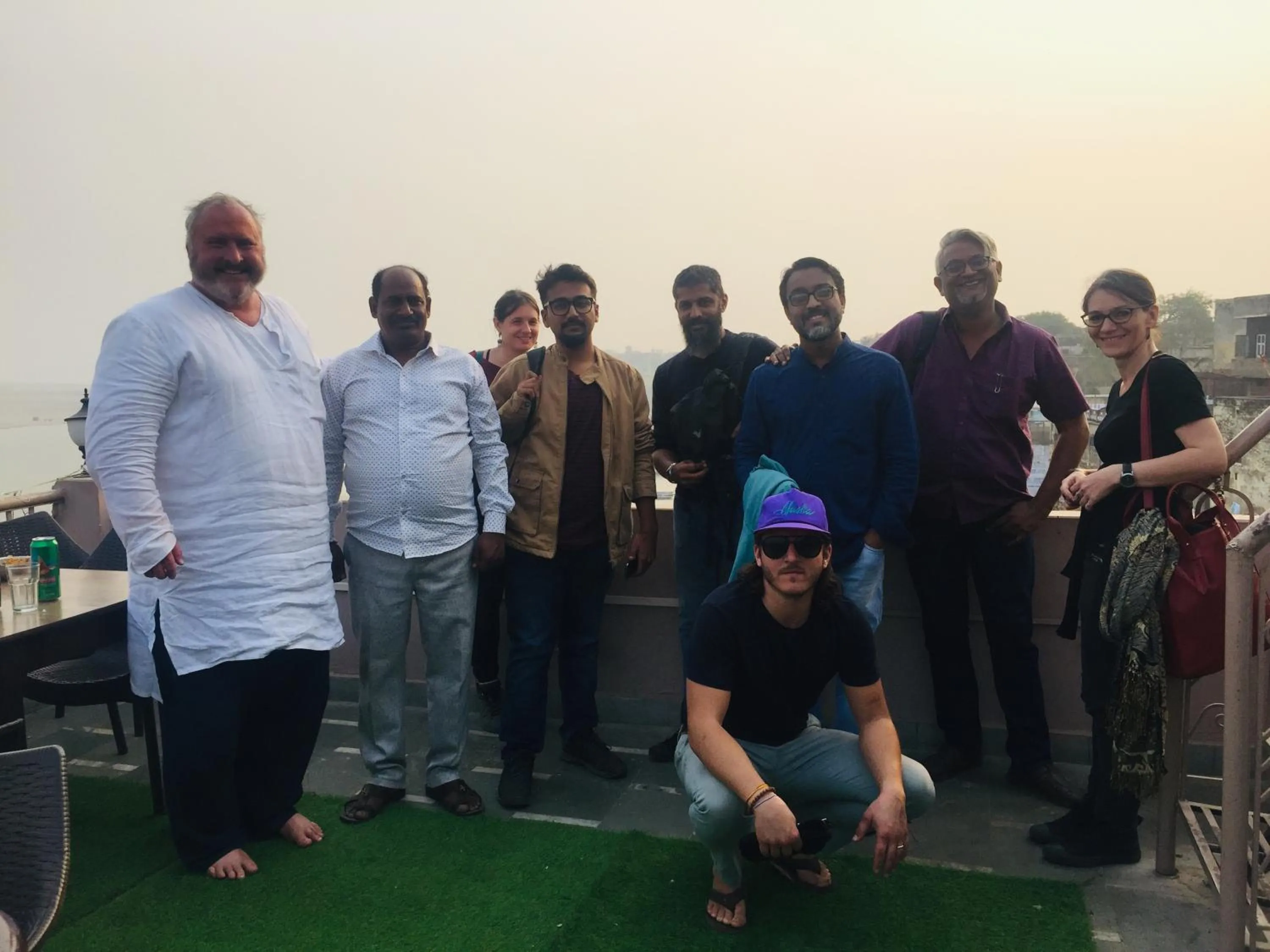 People in Hotel Sita (place on the heritage ghats of benaras)