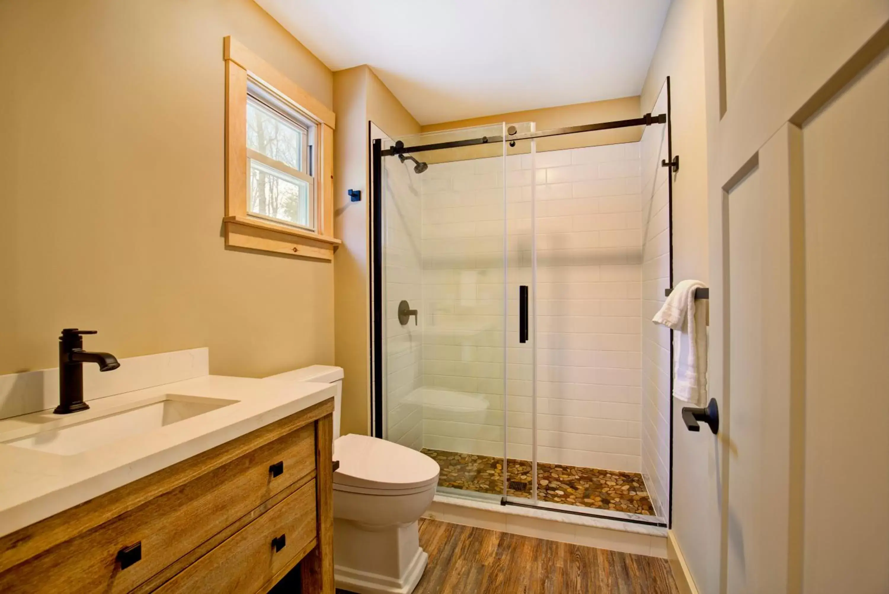 Bathroom in The Lodge by Sunapee Stays