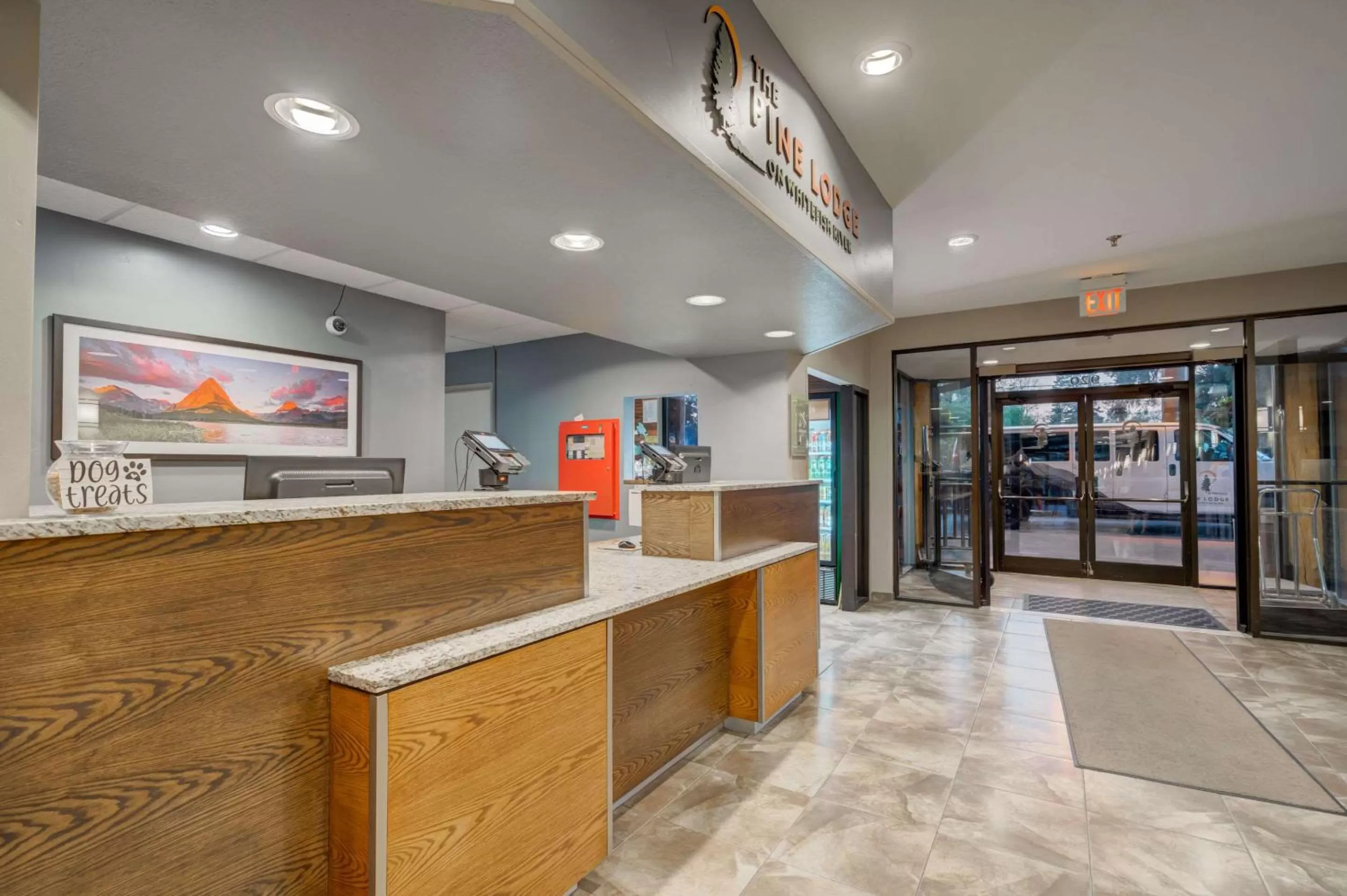 Lobby or reception in Whitefish Riverfront Hotel
