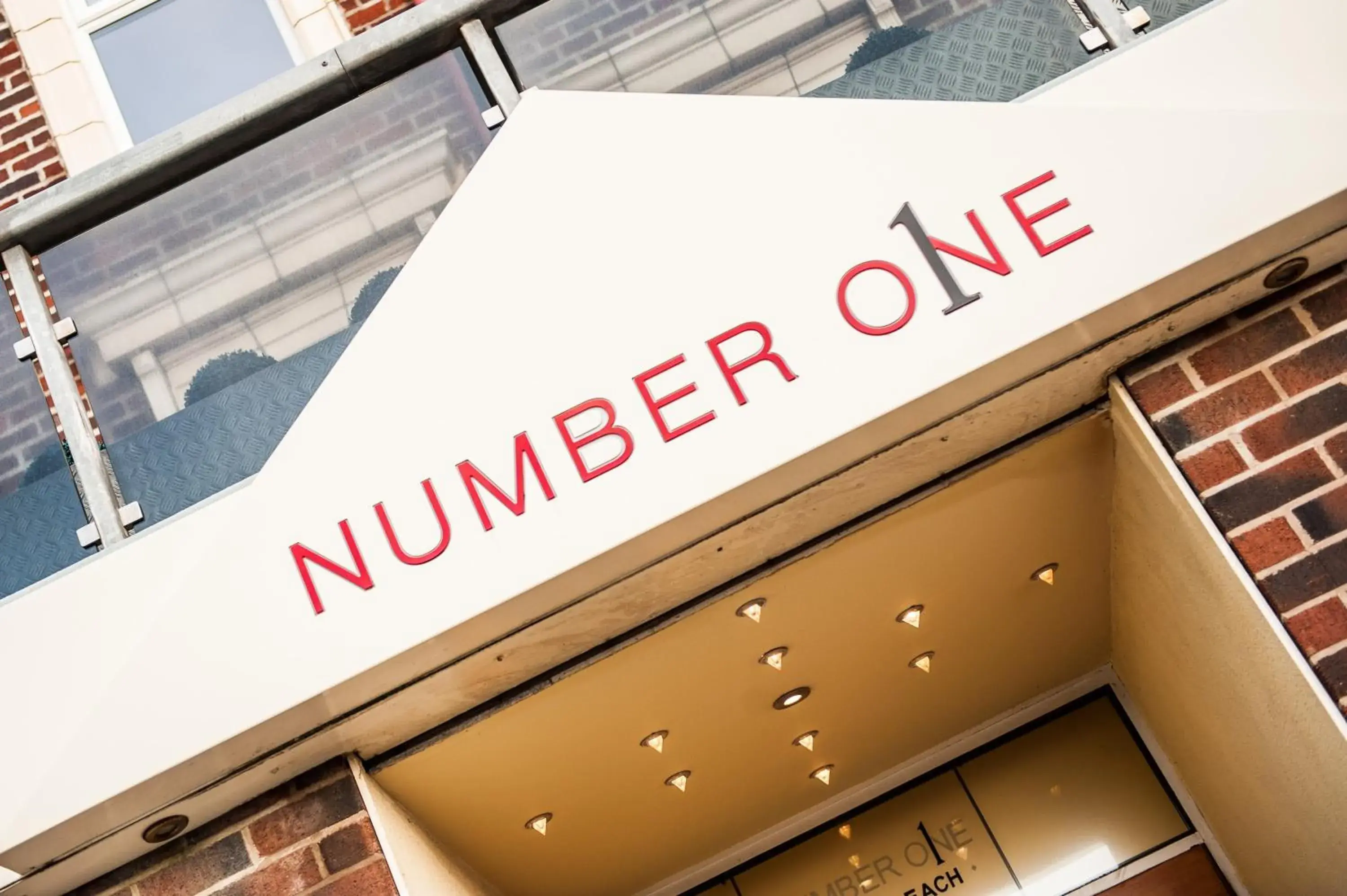 Facade/entrance in Number One South Beach Facade/entrance in Number One South Beach