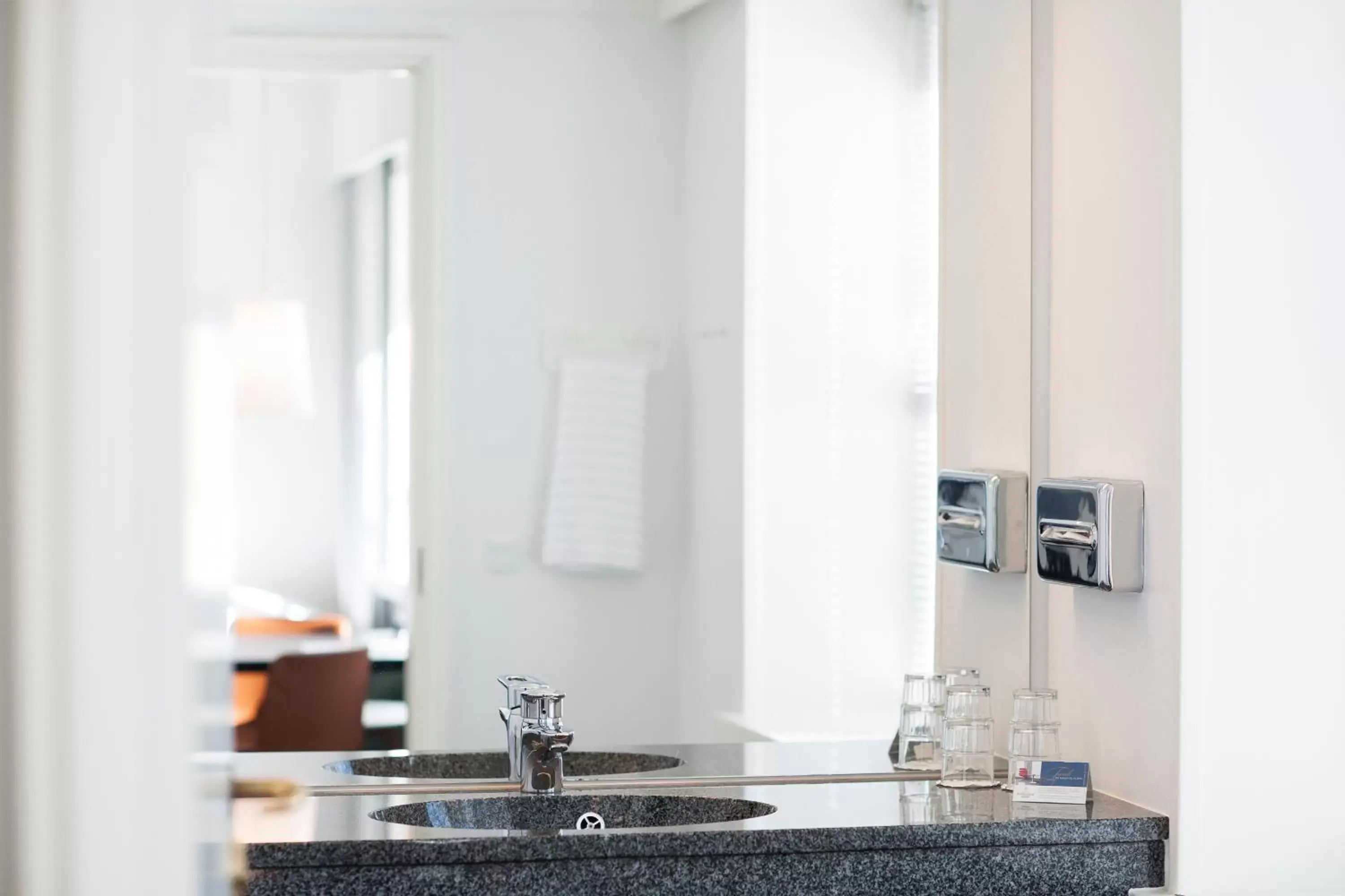 Bathroom, Kitchen/Kitchenette in Hotel Koldingfjord