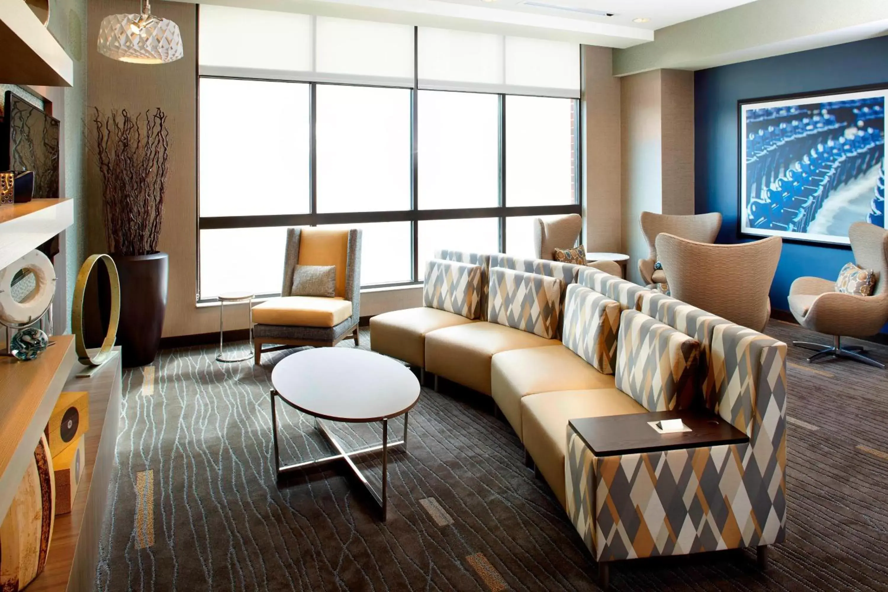 Lobby or reception, Seating Area in Courtyard by Marriott Akron Downtown