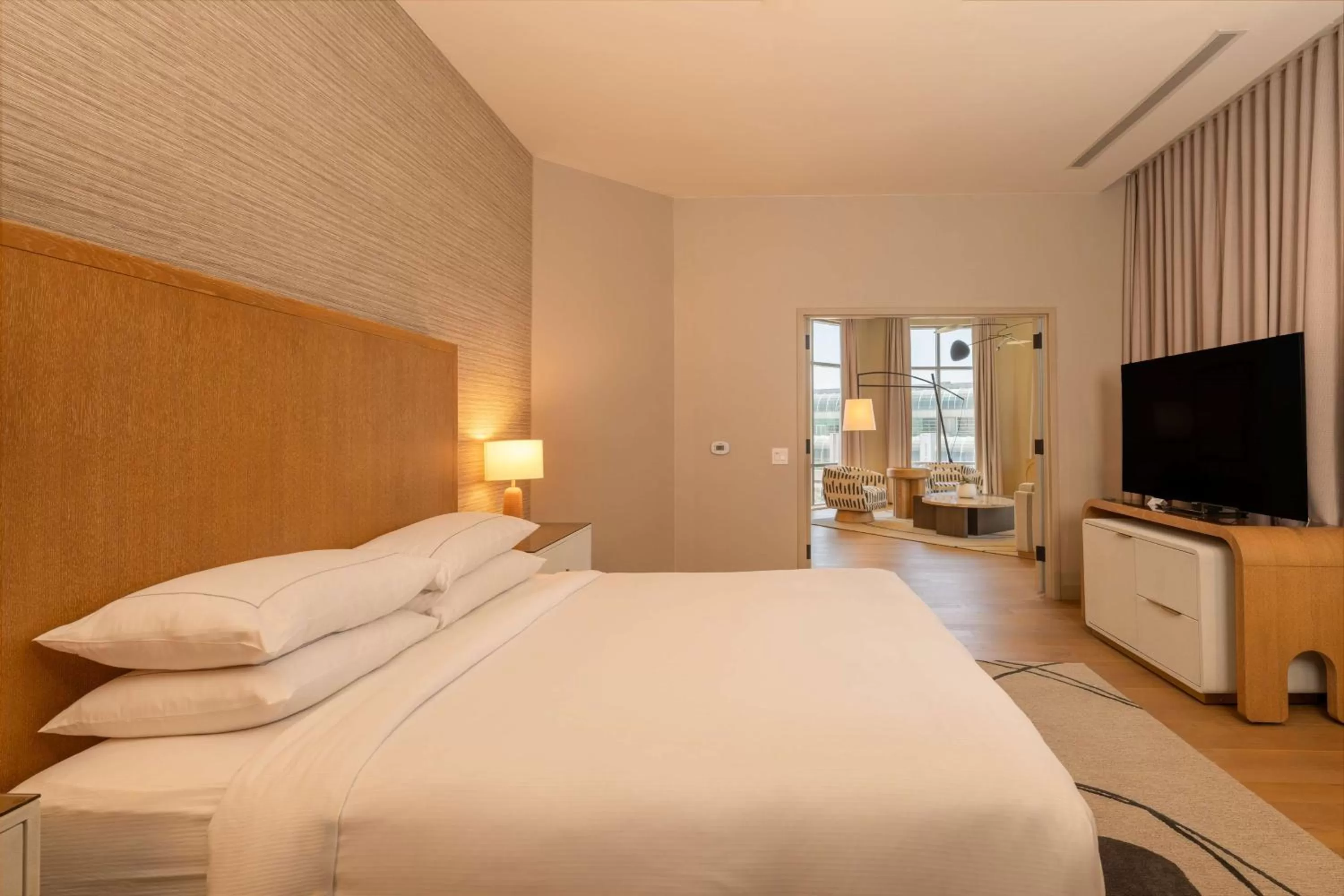 Bed in Hilton San Diego Gaslamp Quarter