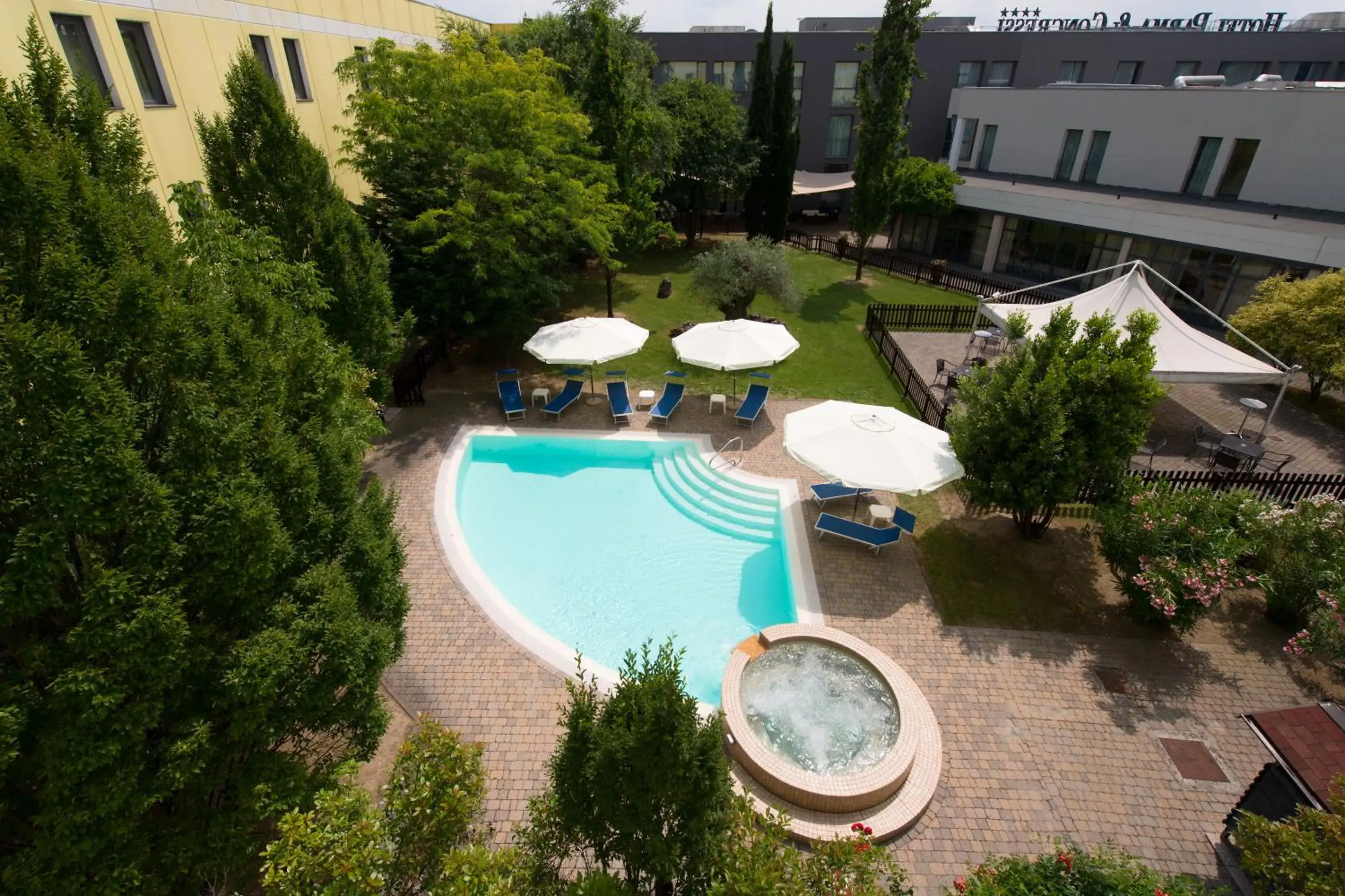 Swimming pool, Bird's-eye View in Cdh Hotel Parma & Congressi