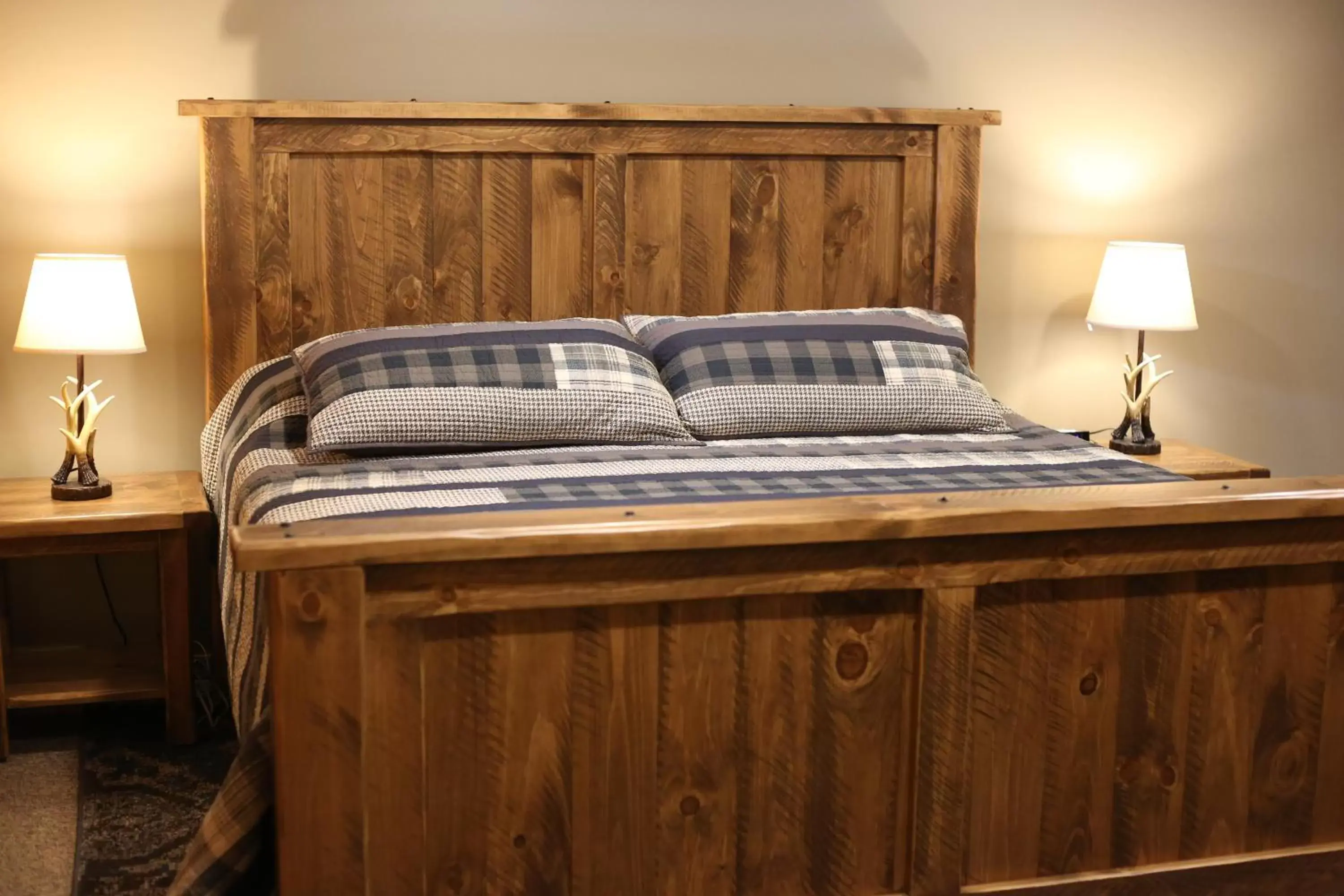 Bedroom, Bed in Blessing Lodge by Amish Country Lodging