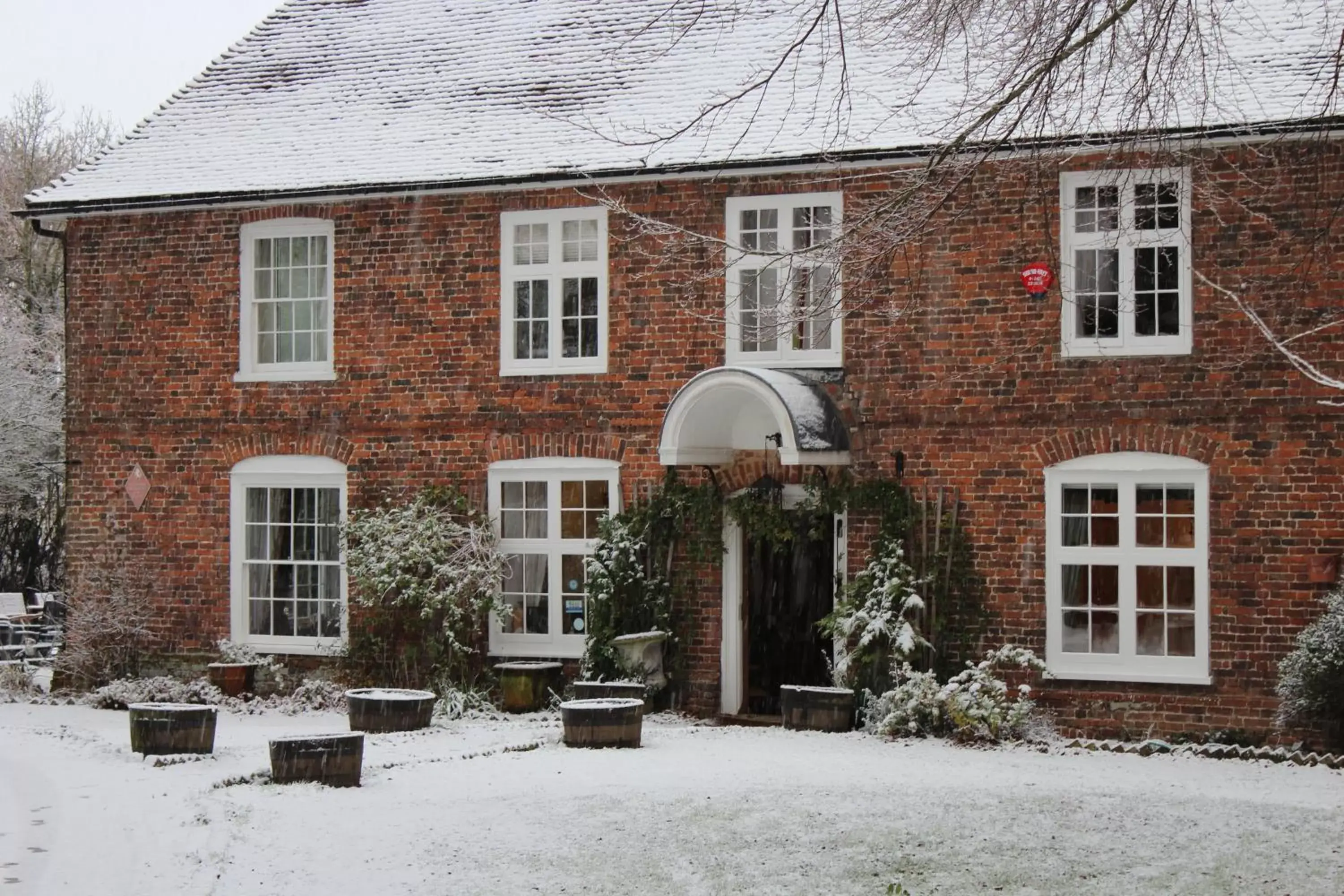 Garden view, Winter in Molland Manor House Bed & Breakfast