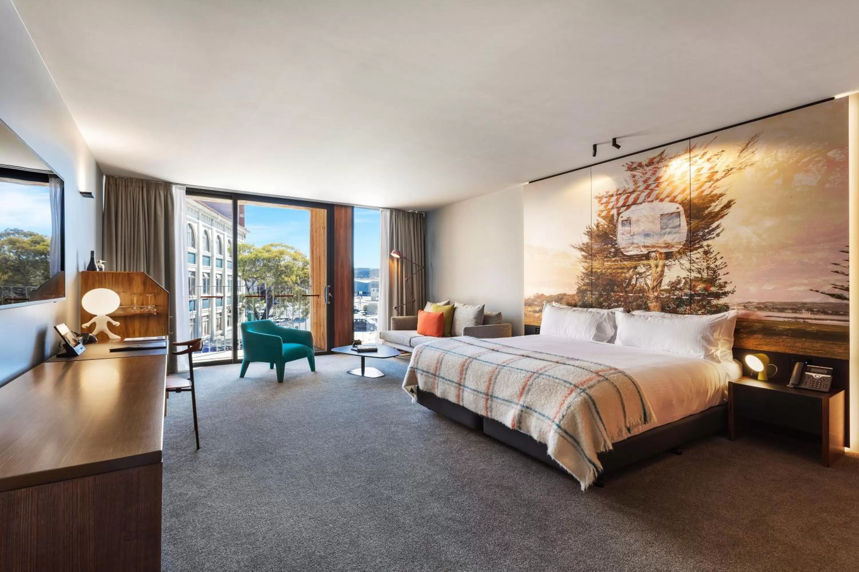 Patio, Bed in MACq 01 Hotel