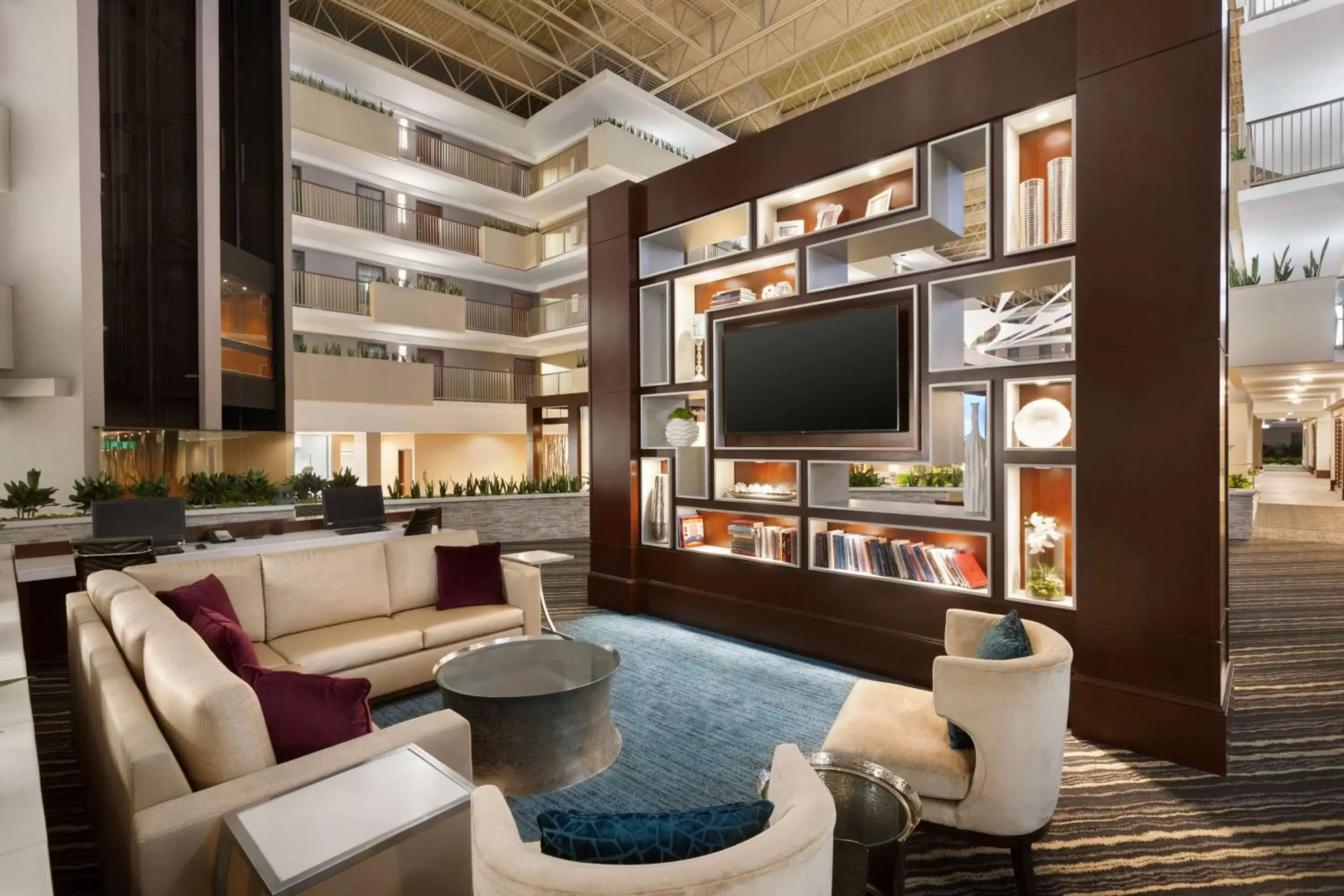 Lobby or reception, Seating Area in Embassy Suites by Hilton Atlanta Airport