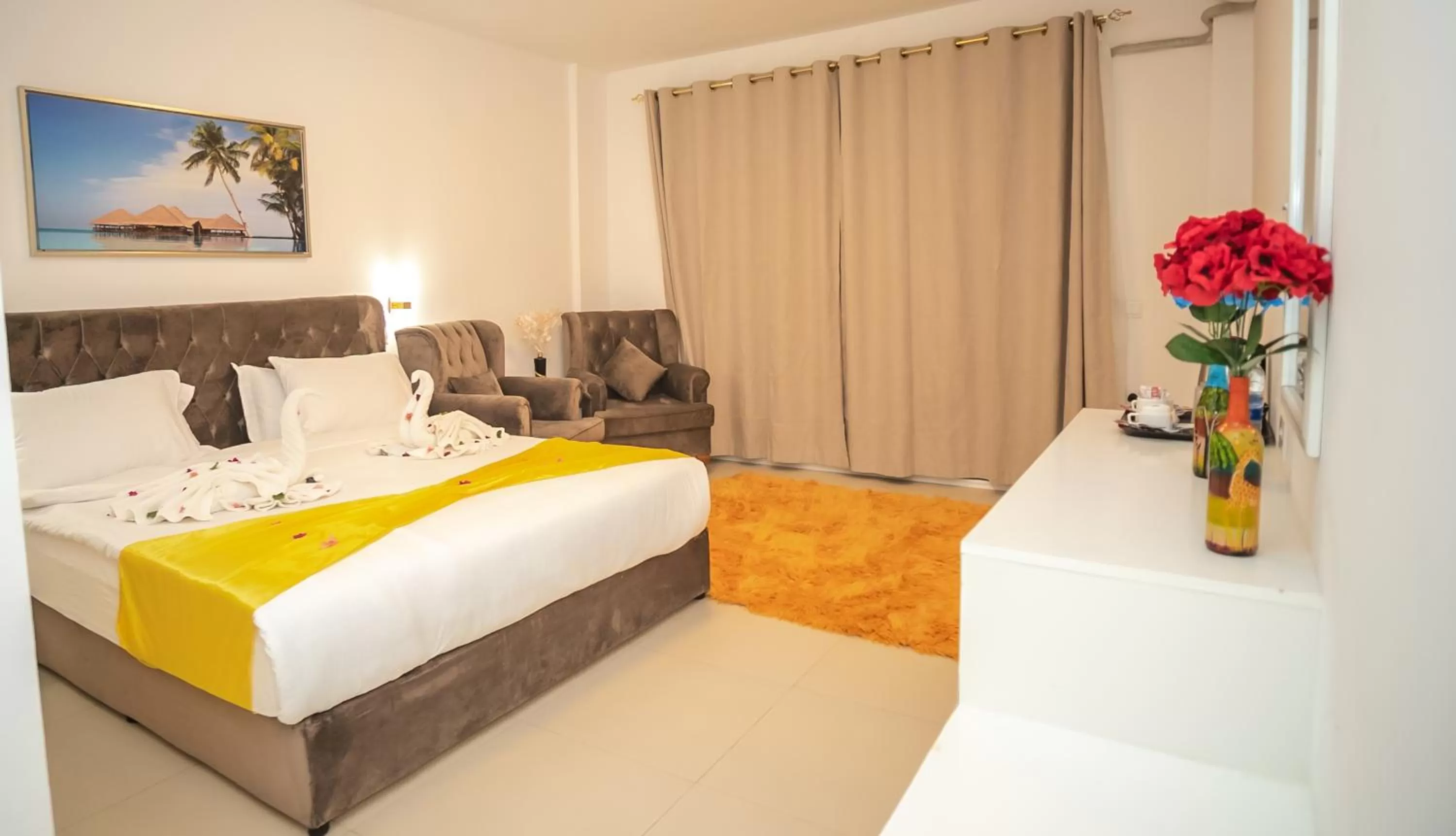 Photo of the whole room, Bed in Canary Nungwi Hotel & Free SPA