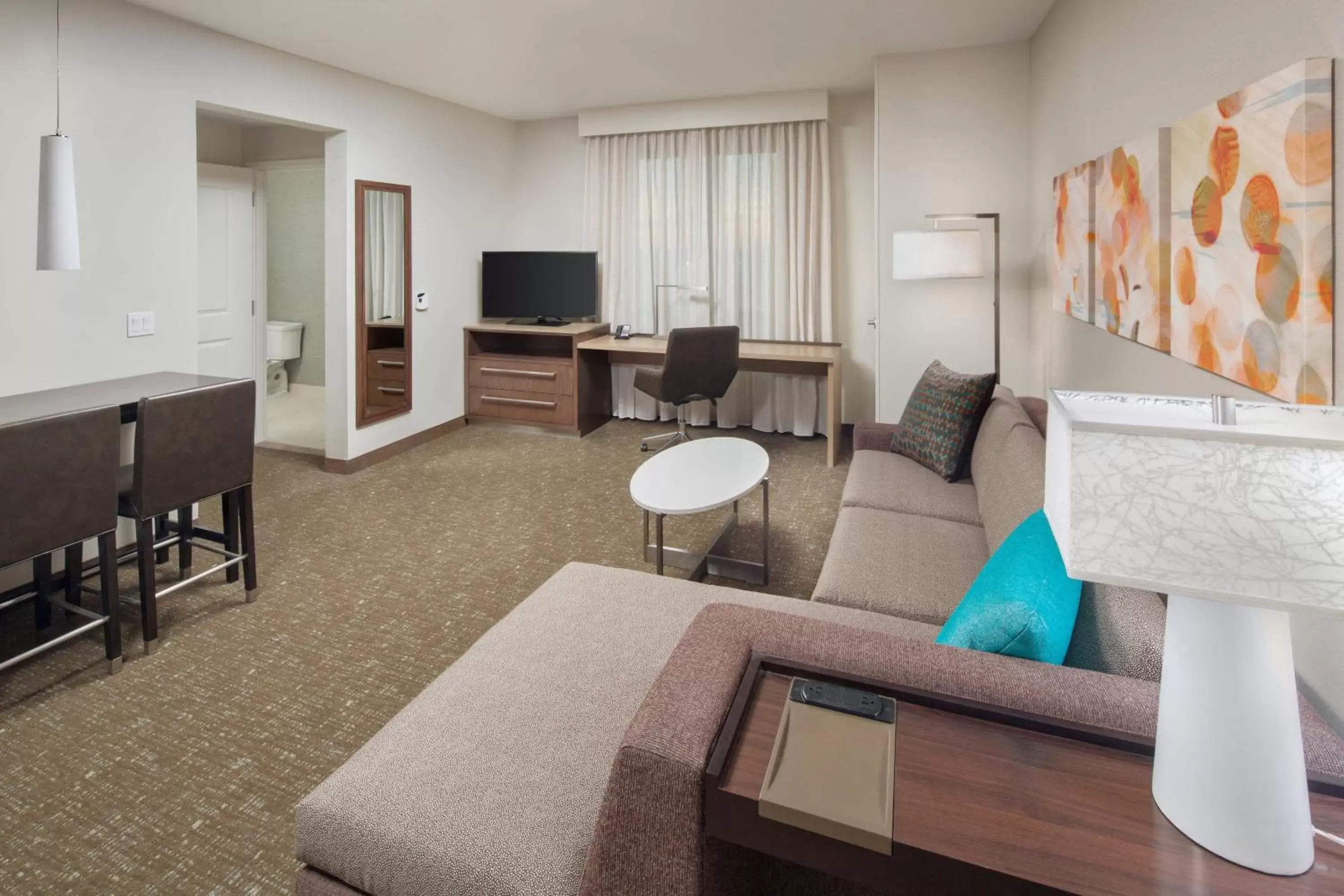 Living room, Seating Area in Residence Inn by Marriott Ontario Rancho Cucamonga