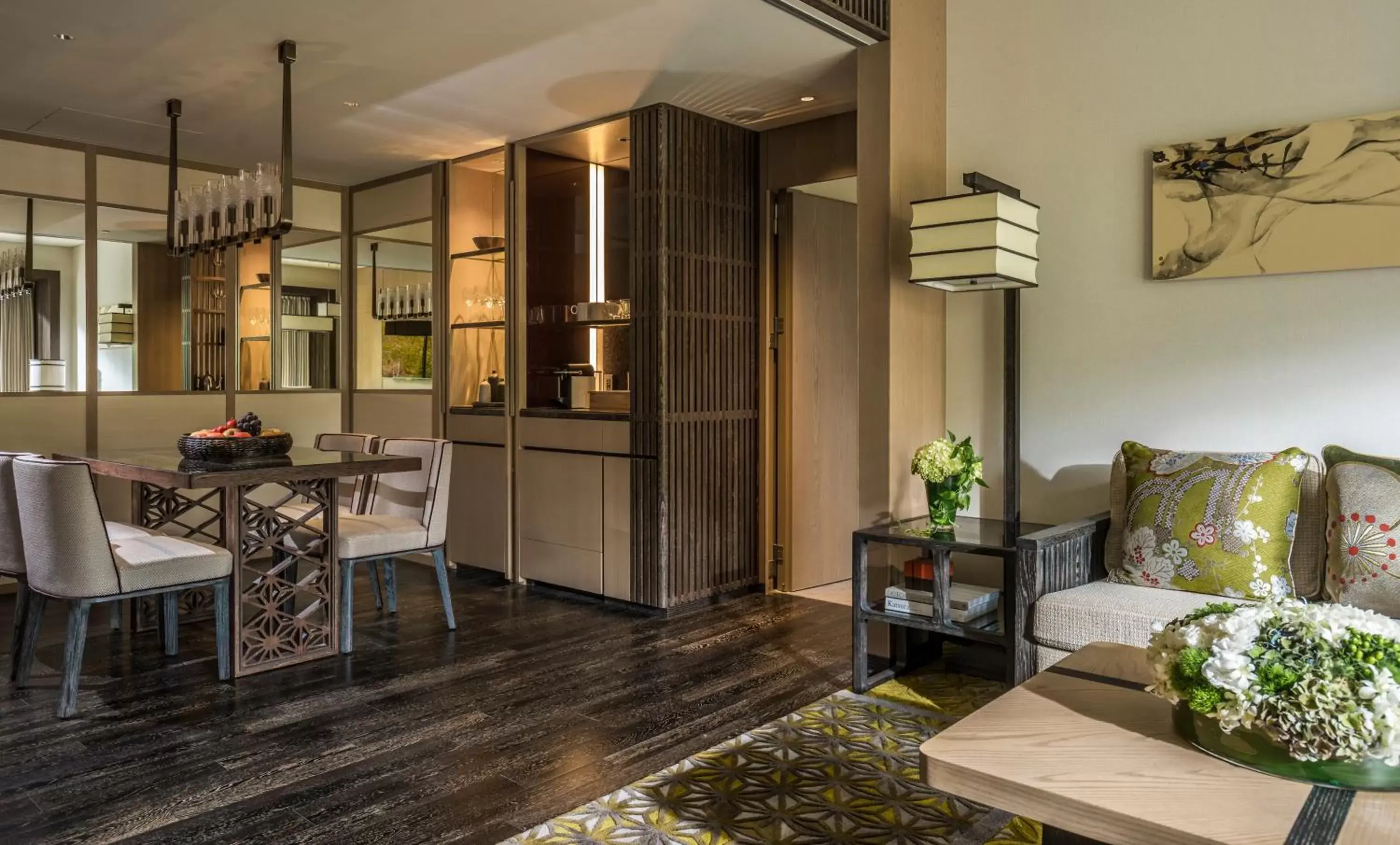 Kitchen or kitchenette, Seating Area in Four Seasons Hotel Kyoto