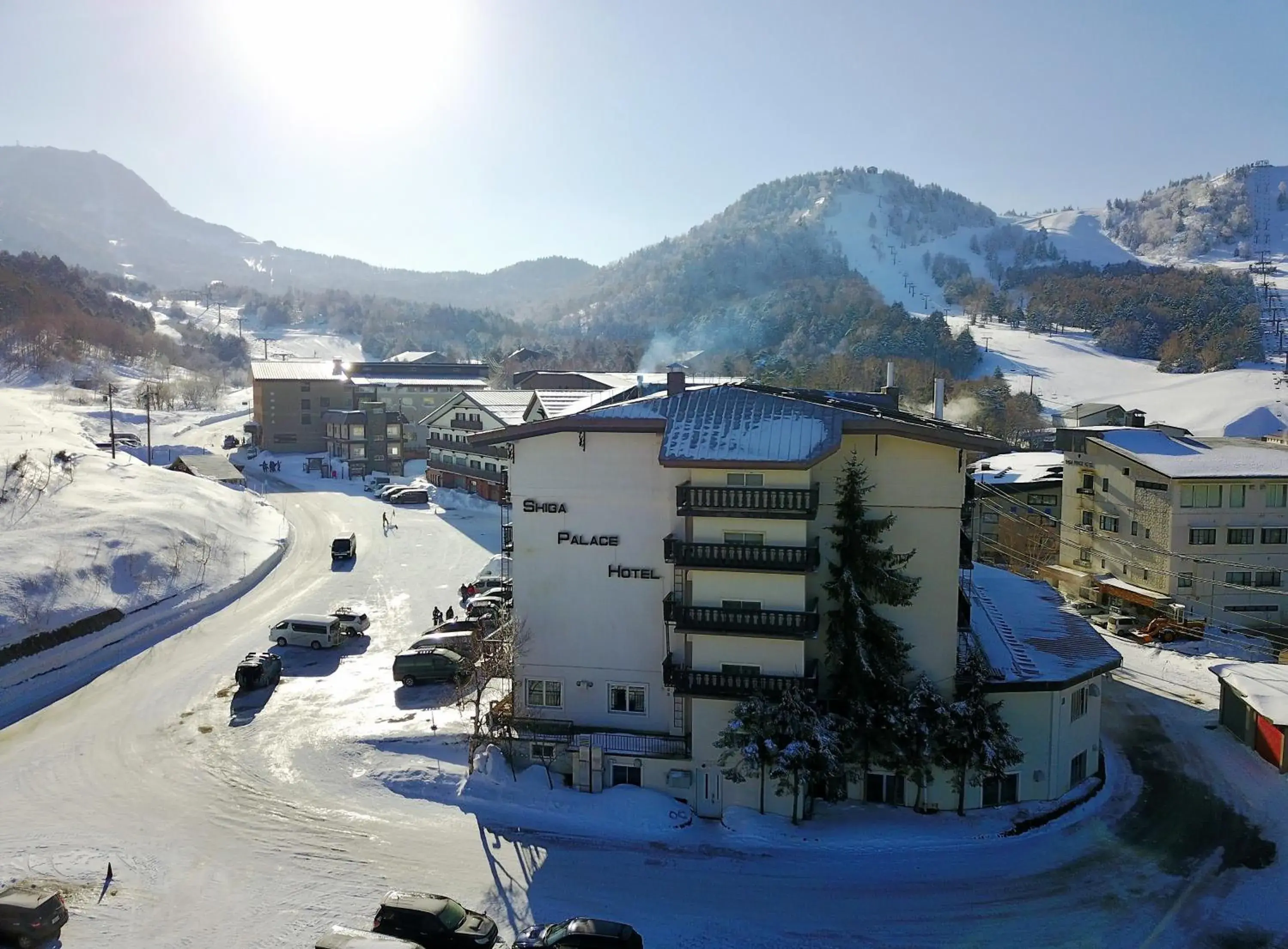 Bird's eye view, Winter in Shiga Palace Hotel