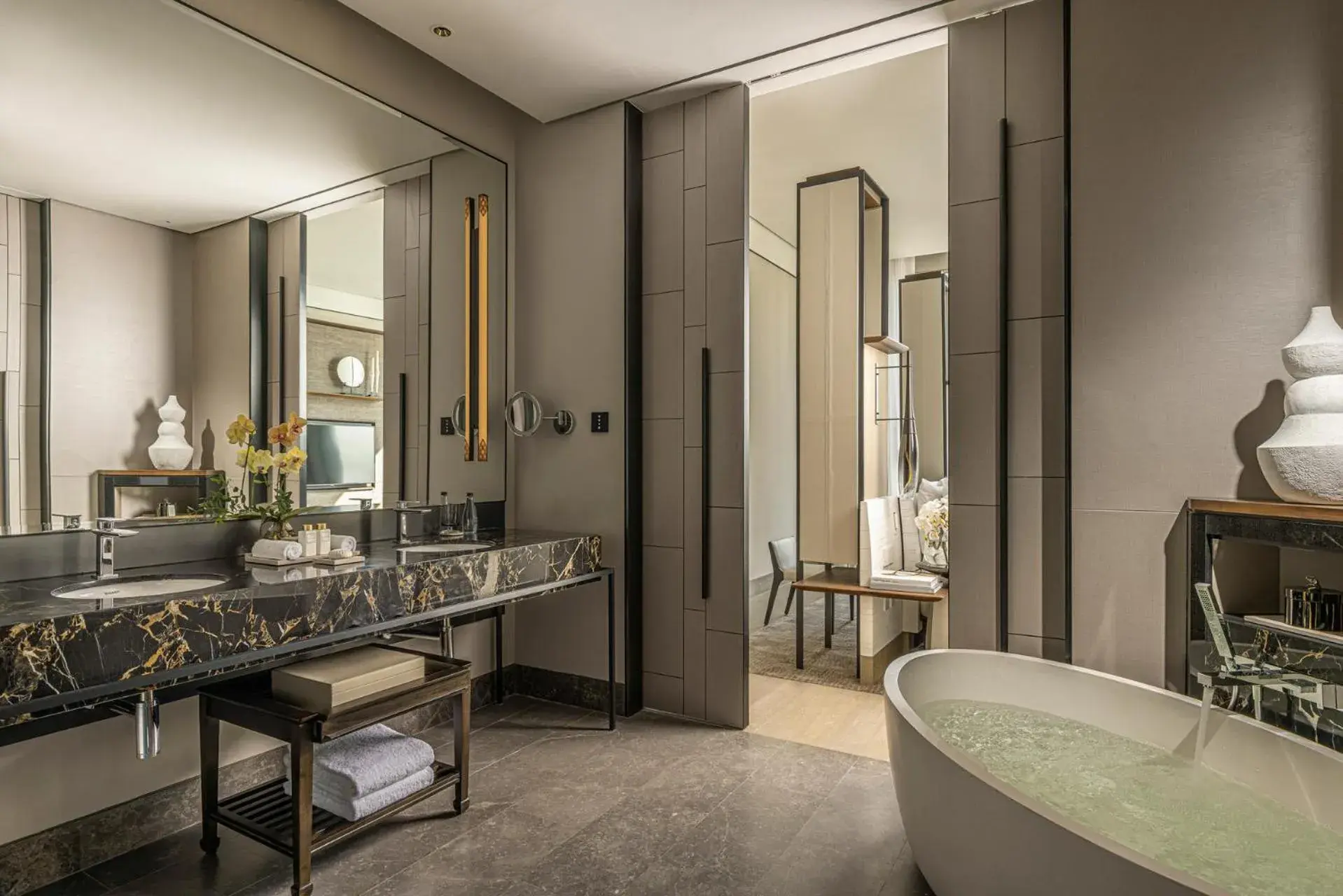 Shower, Bathroom in Four Seasons Hotel Bangkok at Chao Phraya River