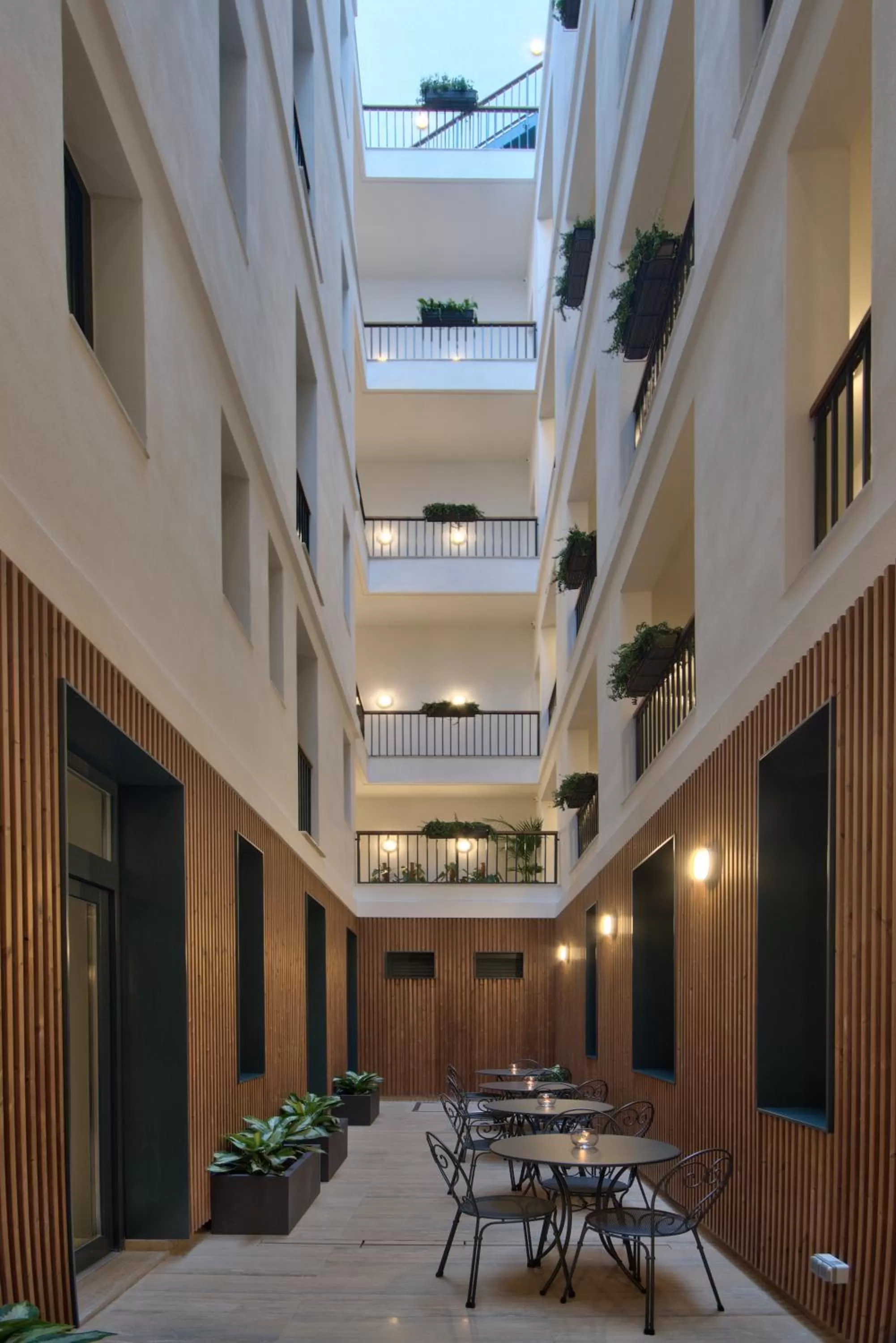 Seating area in La Falconeria Hotel