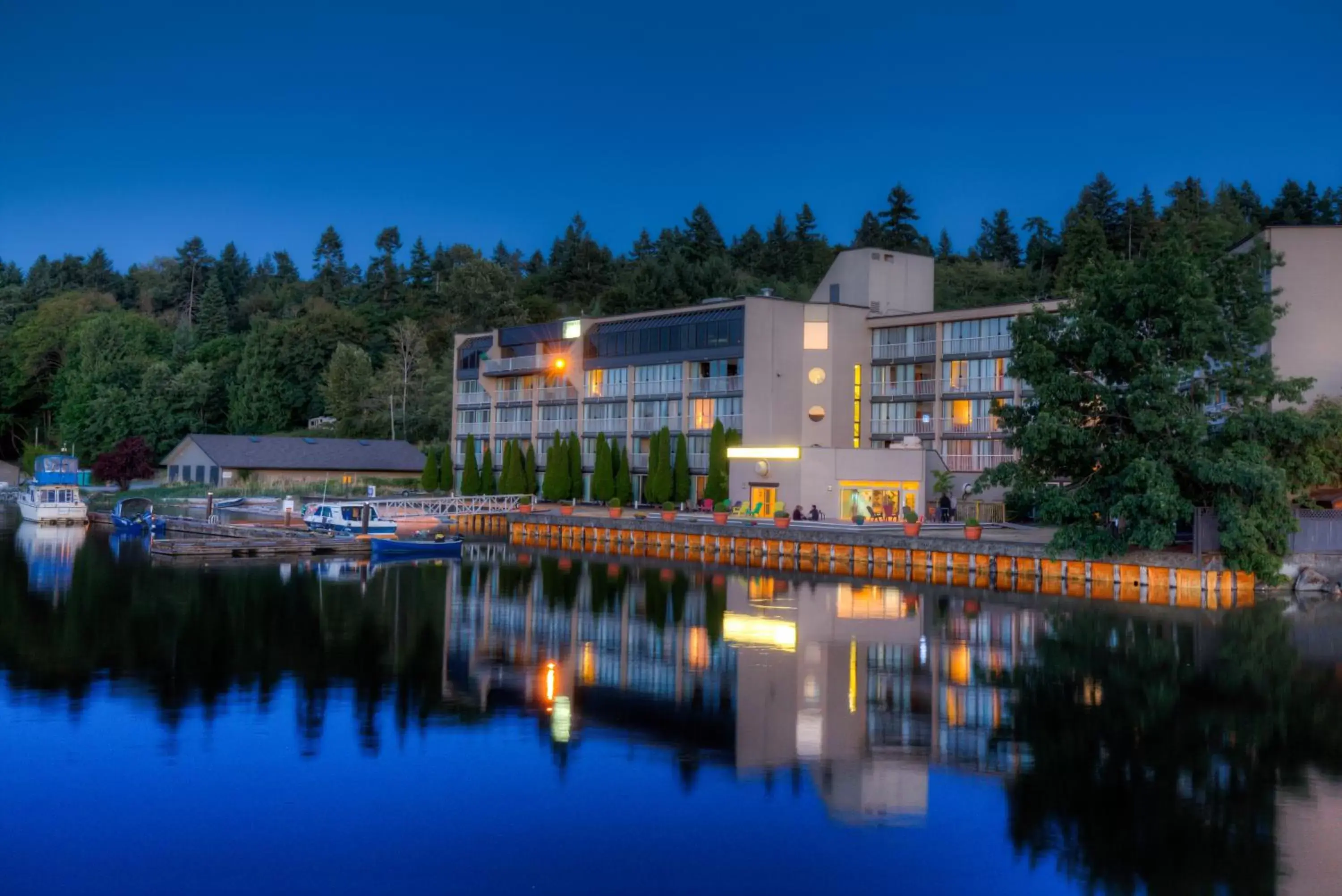 View (from property/room), Property Building in Oceanfront Suites at Cowichan Bay