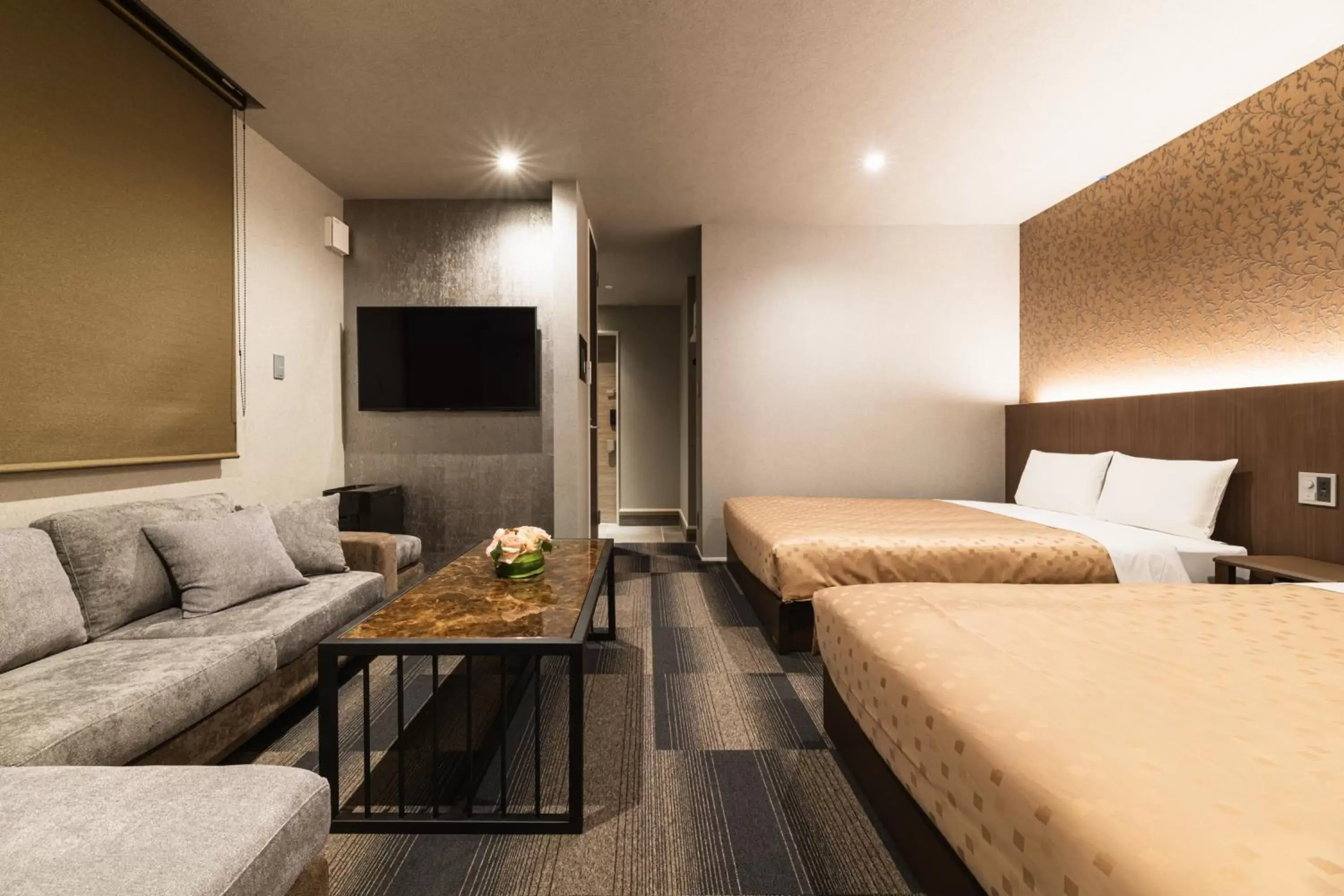 Photo of the whole room, Bed in GRAND BASE Hakata Naraya Photo of the whole room, Bed in GRAND BASE Hakata Naraya
