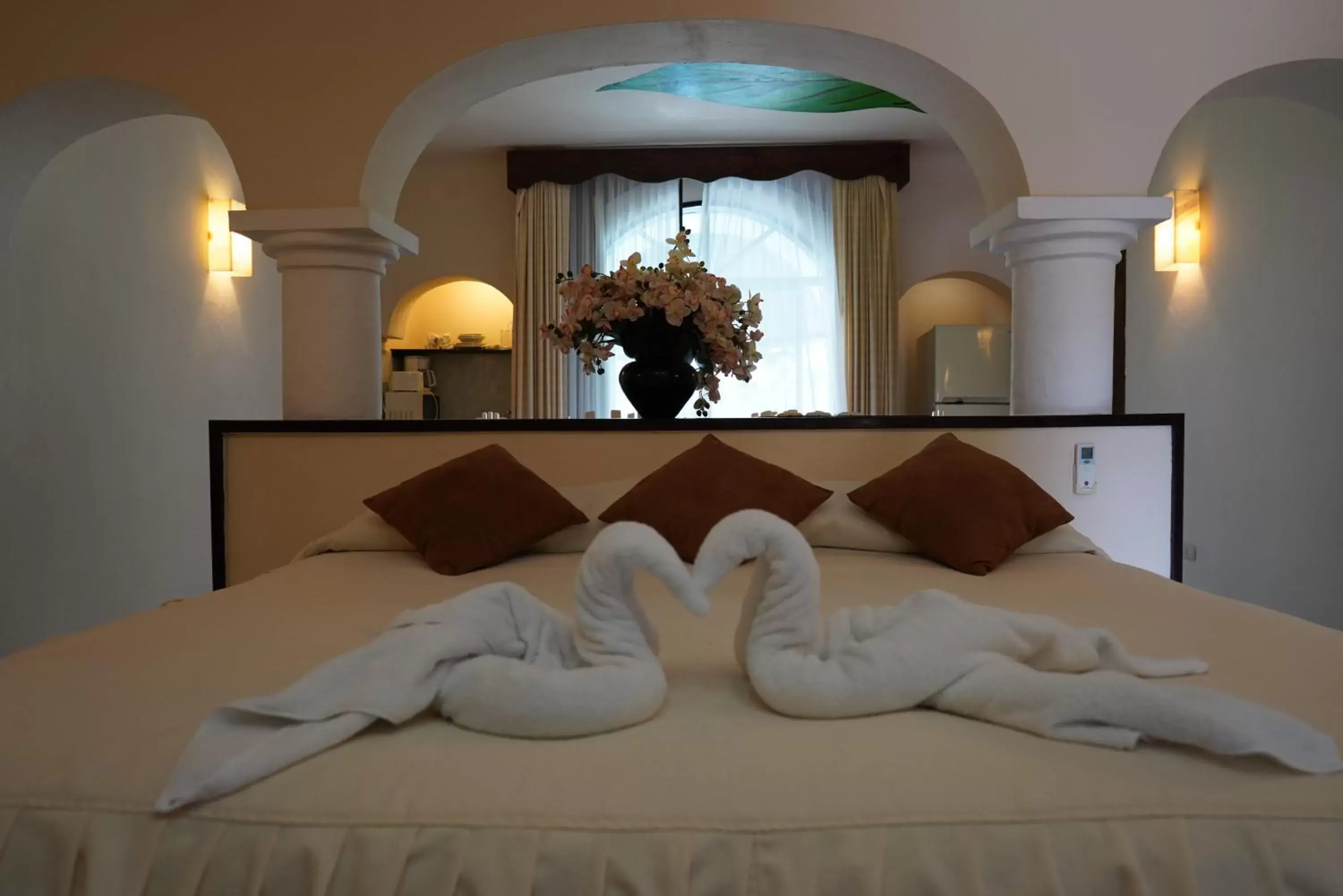 Bed in Villablanca Garden Beach Hotel